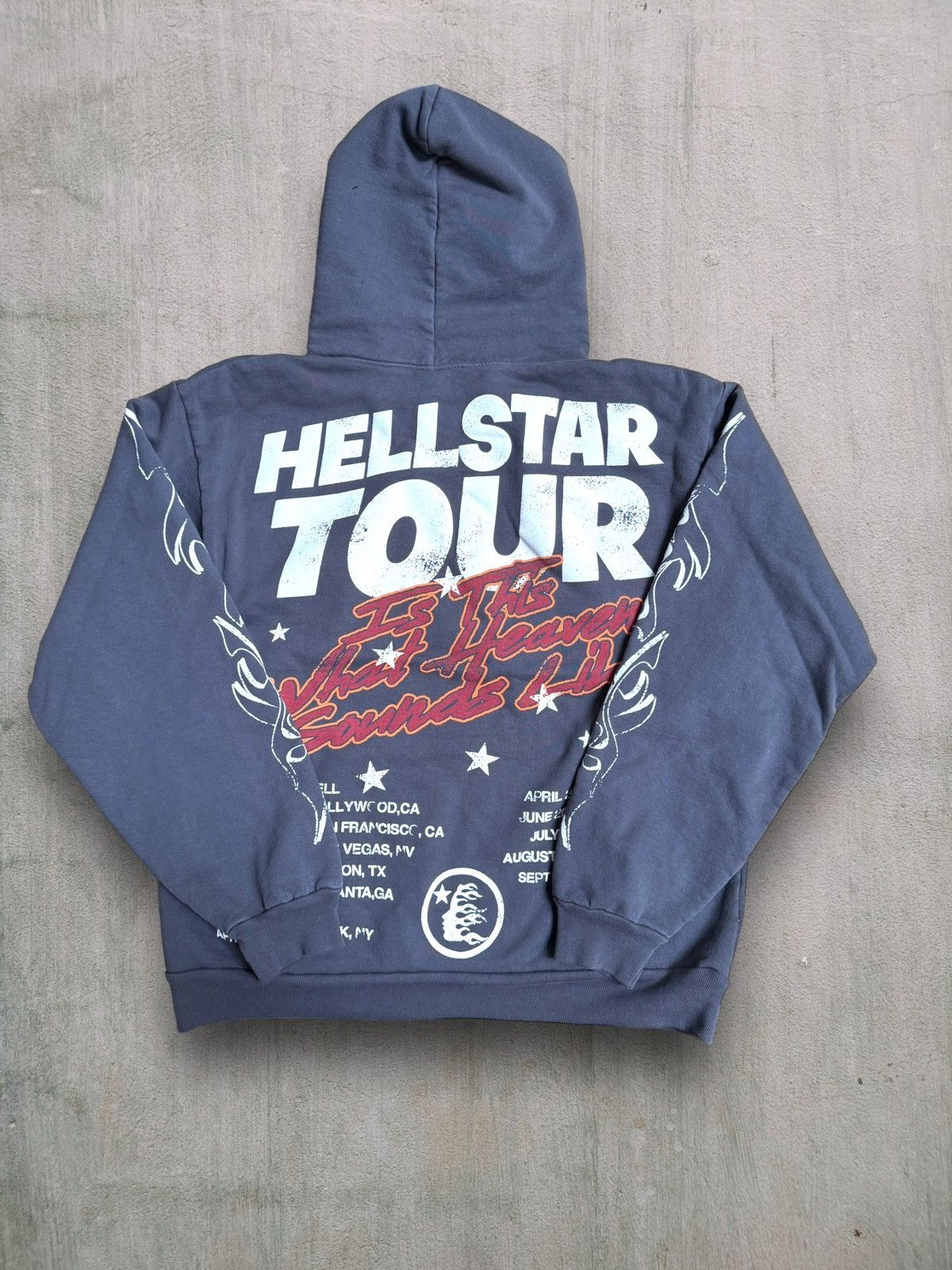 HELLSTAR HELLSTAR STUDIOS RECORDS TOUR HOODIE FADED BLACK