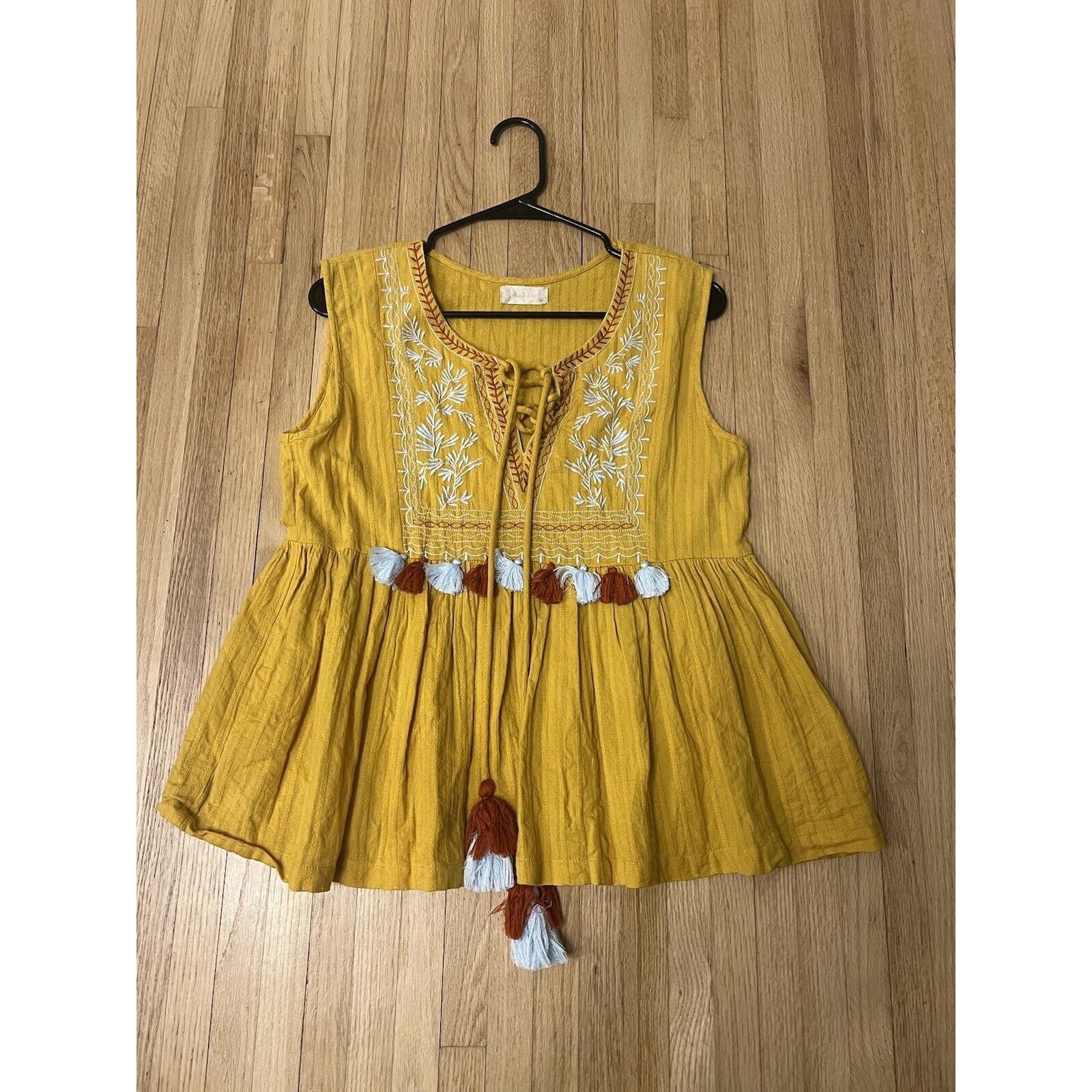 Other Altard State Shirt Womens Size Medium Yellow Embroidered Size M / US 6-8 / IT 42-44 - 1 Thumbnail