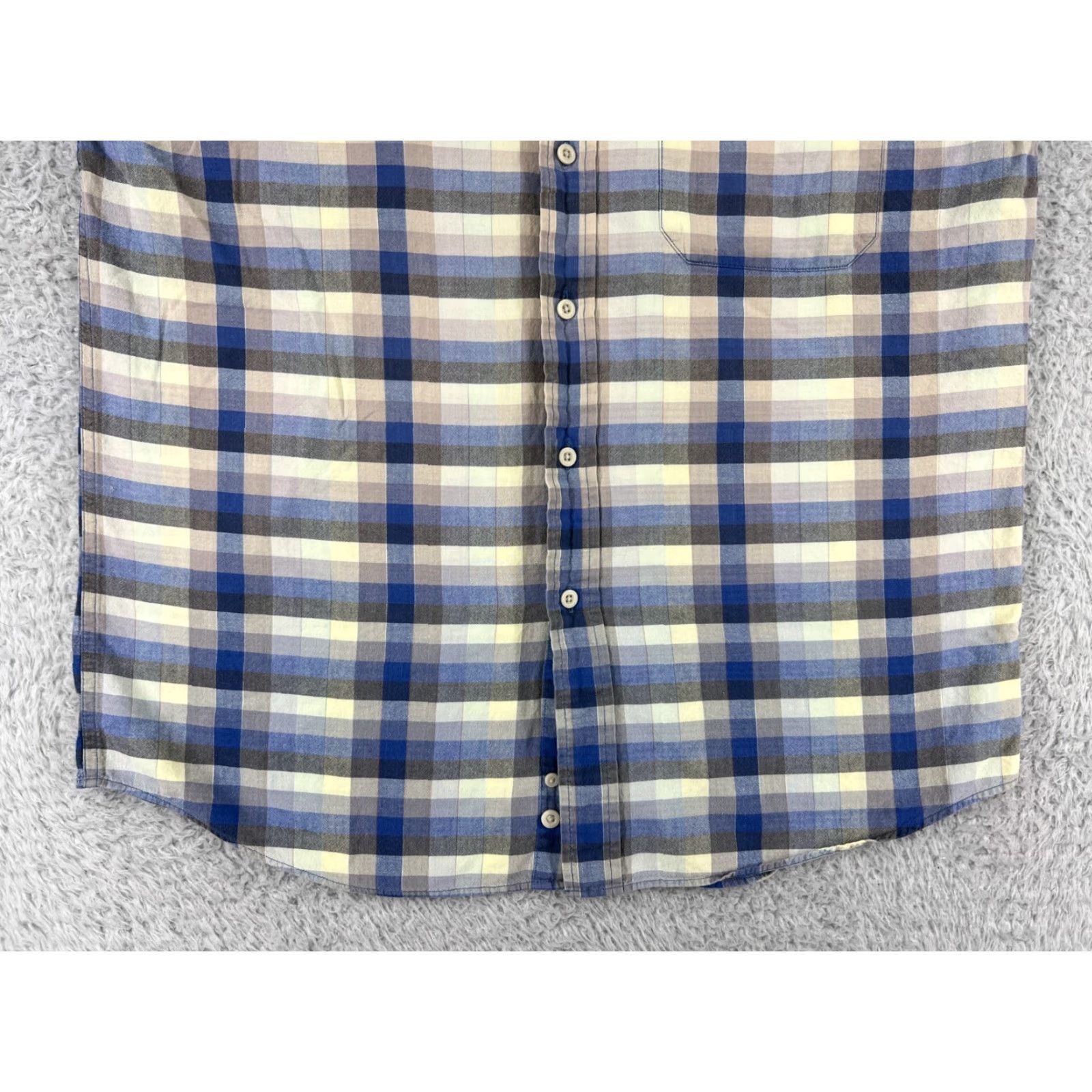 Pendleton Pendleton Shirt Mens Large Blue Yellow Plaid Button-Up Short Sleeve 100% Cotton Vintage No Size US L / EU 52-54 / 3 - 5 Thumbnail