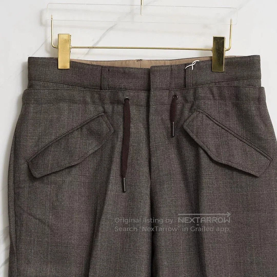 Saint Laurent Paris Saint Laurent Brown Check Drawstring Trousers. Size US 28 / EU 44 - 2 Thumbnail