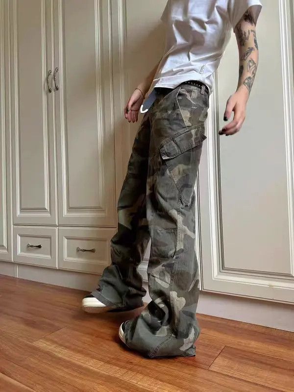 Japanese Brand Camouflage Y2K Street Hip Hop Micro Flare Work Pants Size US 34 / EU 50 - 4 Thumbnail