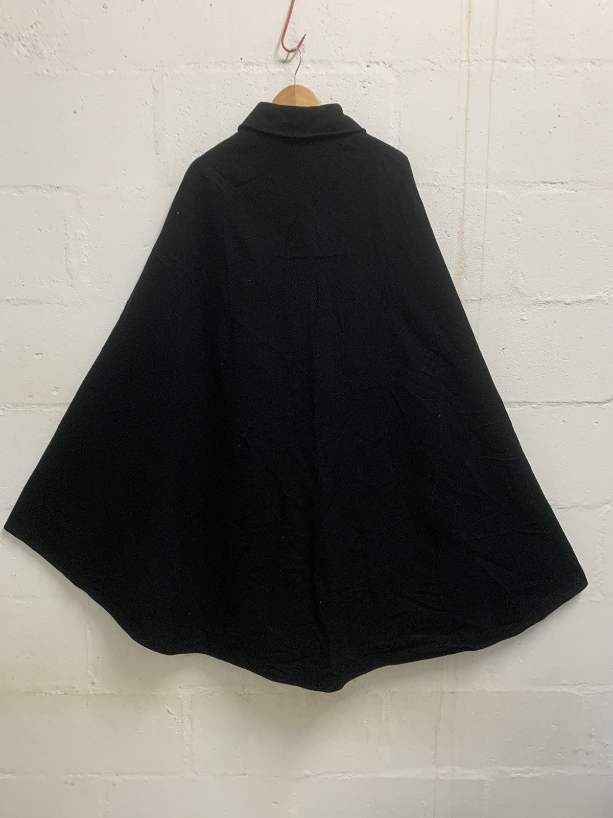 Japanese Brand Vintage Cape Black Wool Size US XL / EU 56 / 4 - 4 Thumbnail