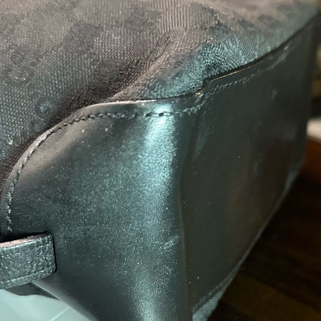 Gucci Gucci Black GG Mono Belted Bag Bucket Tote, Silver Hardware Size ONE SIZE - 7 Thumbnail