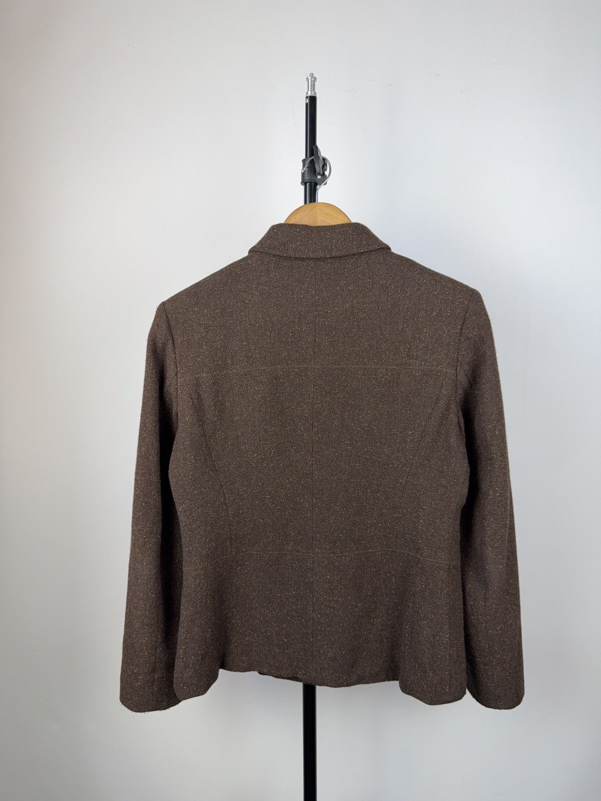Max Mara × Vintage MARELLA Wool Skirt Suit Brown Tweed Set Made in Italy 10/M Size M / US 6-8 / IT 42-44 - 7 Thumbnail