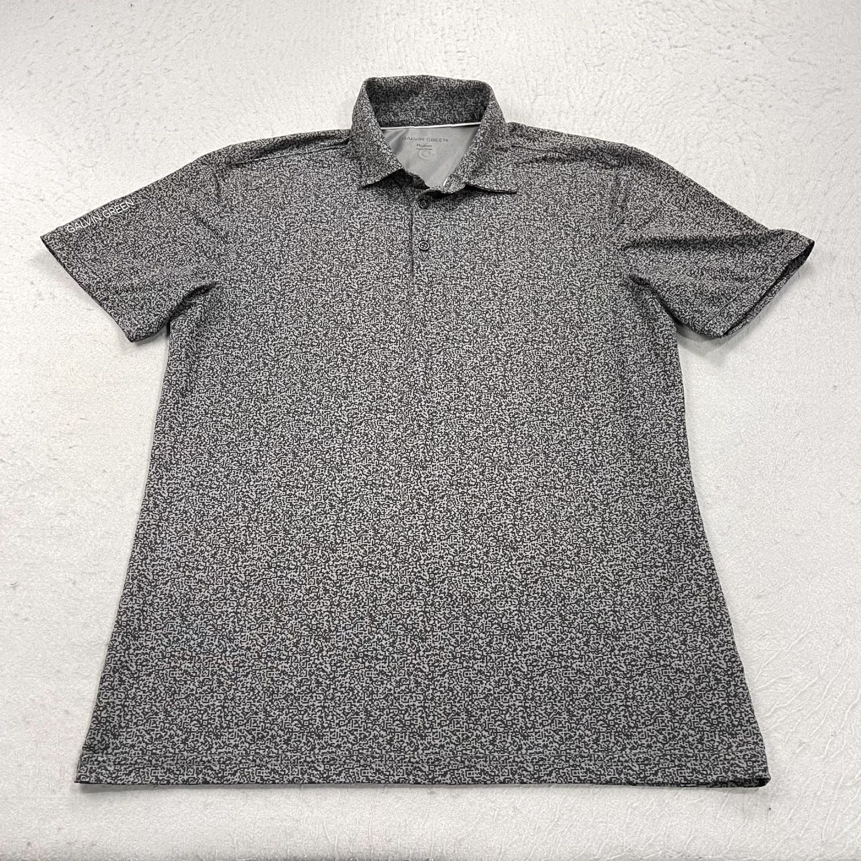 Galvin Green Galvin Green Polo Shirt Mens M Gray PixelSuttle Golf Stretch Portugal Polo Short Sleeve Regular Size US M / EU 48-50 / 2 - 2 Thumbnail