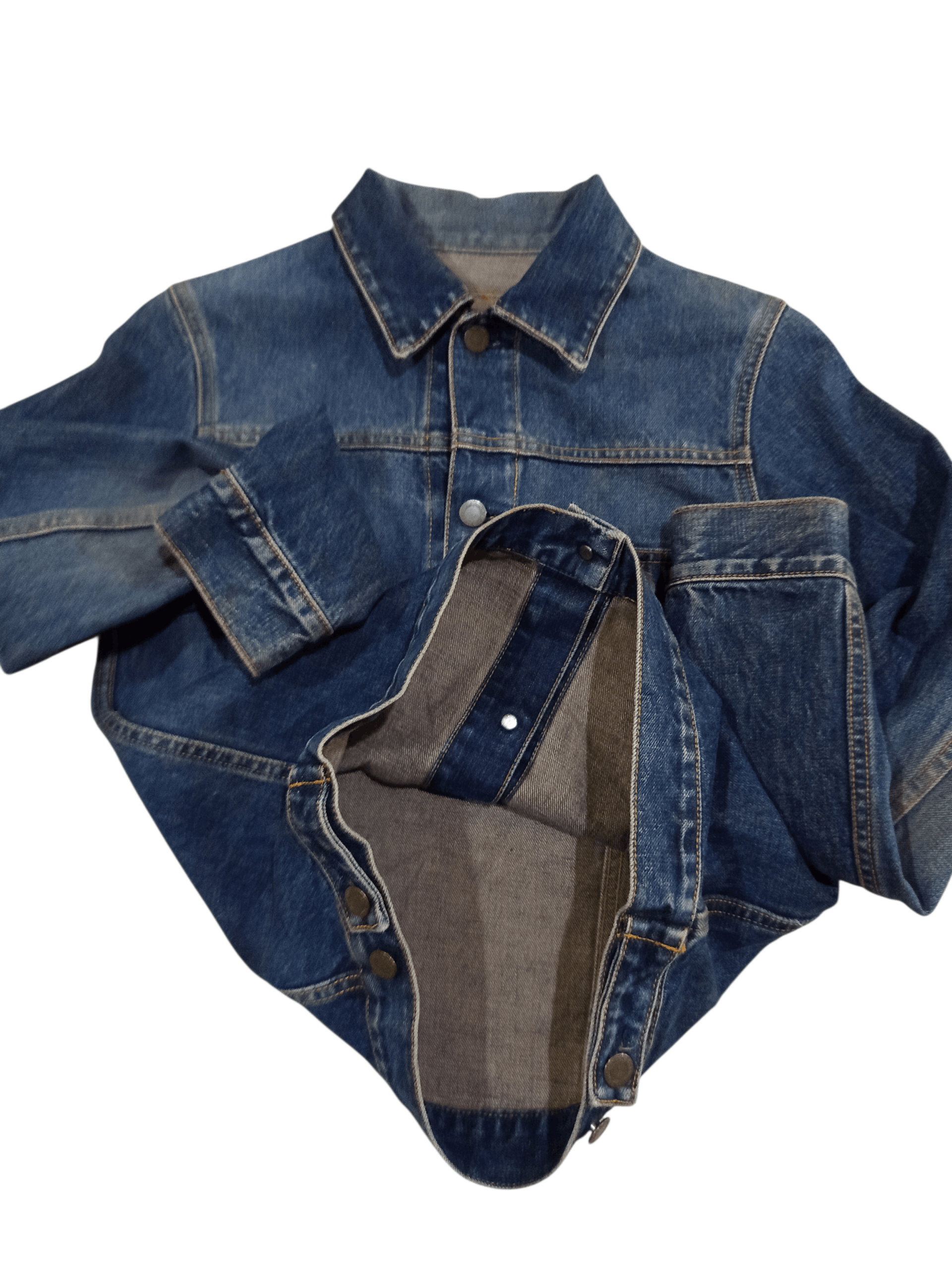 Vintage 1990s OZOC Japan Denim Trucker Jacket Size M / US 6-8 / IT 42-44 - 5 Thumbnail