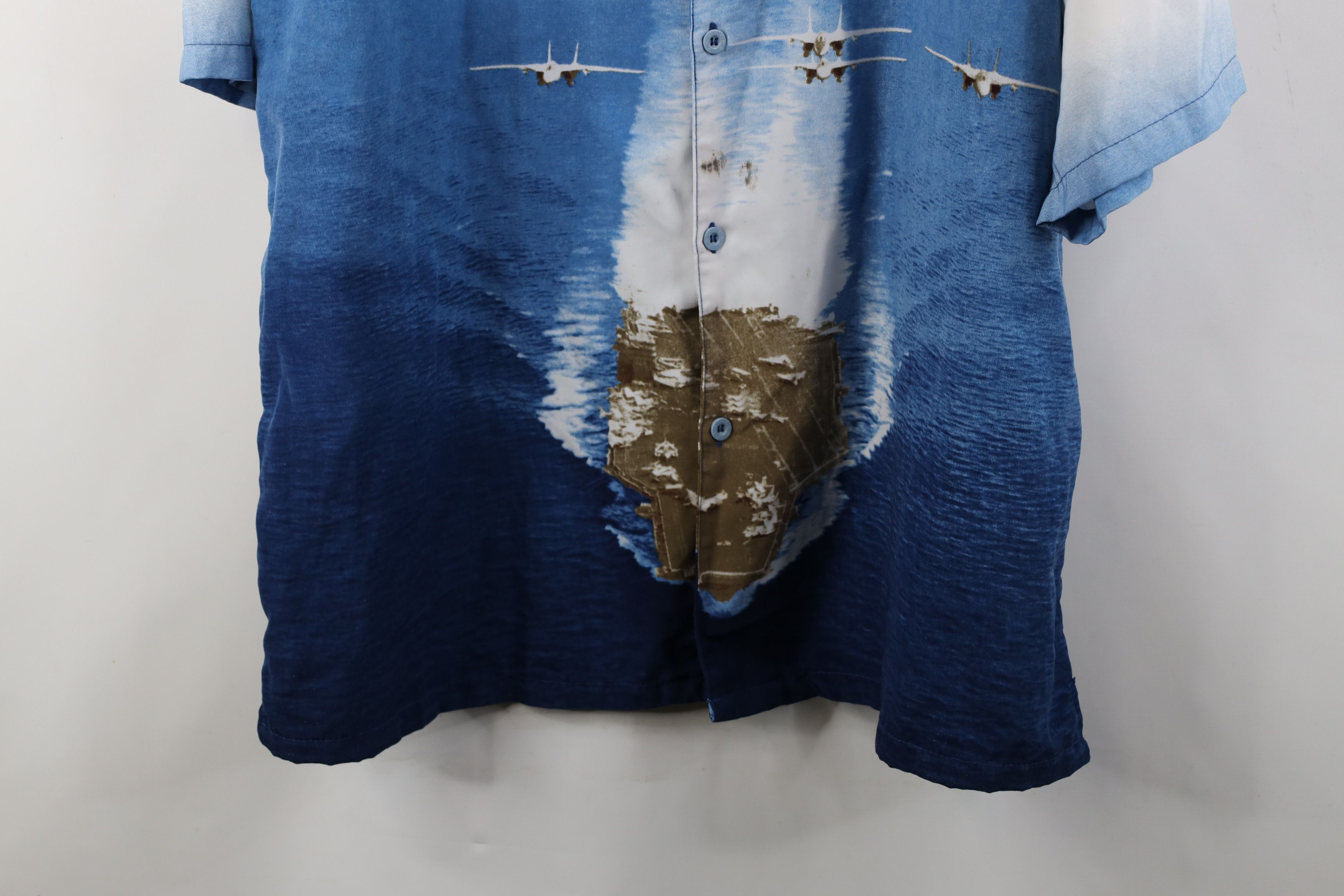 Vintage Vintage 90s Streetwear Airplane All Over Print Button Shirt Size US XL / EU 56 / 4 - 3 Thumbnail