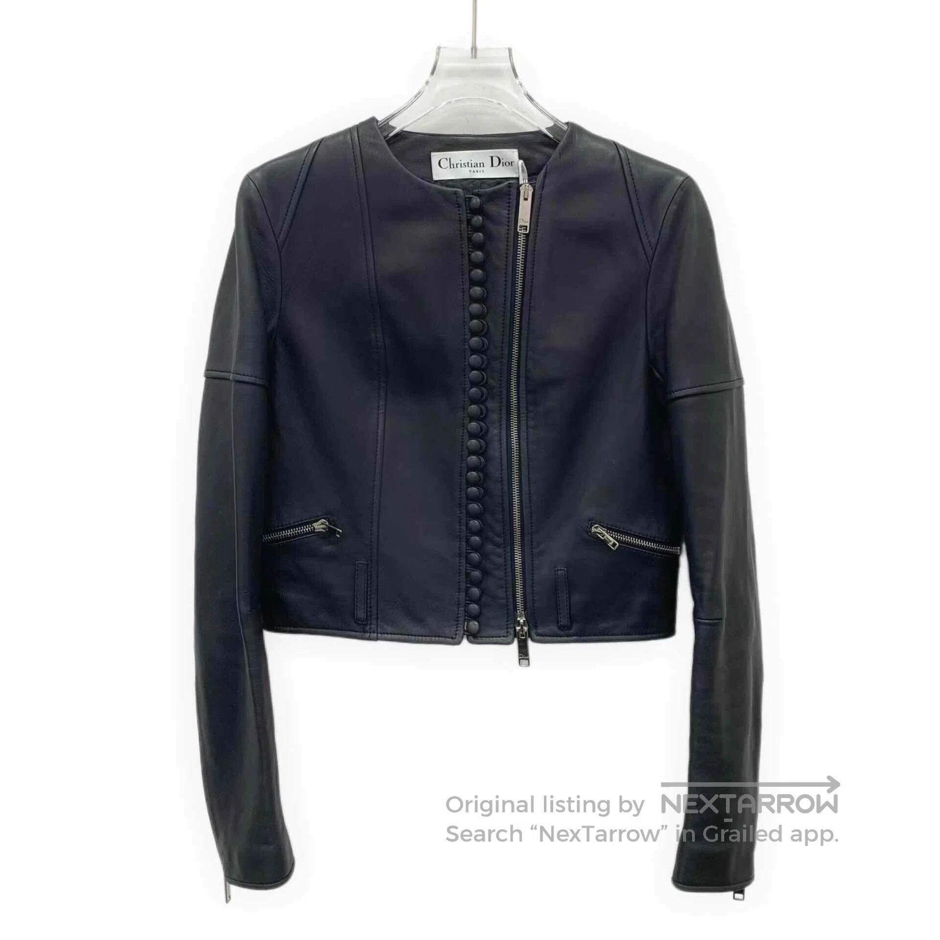 Dior Dior Black Sheepskin Leather Jacket. Size XS / US 0-2 / IT 36-38 - 1 Thumbnail
