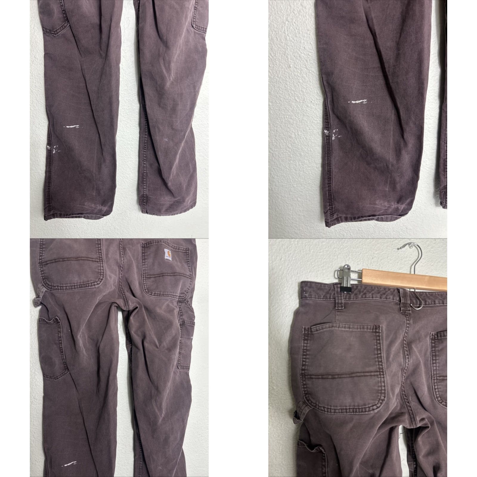 Carhartt Carhartt Original Fit Carpenter Utility Pants Womens 14 Brown 34x32 Paint Stains Size 36" / US 14 / IT 50 - 8 Thumbnail