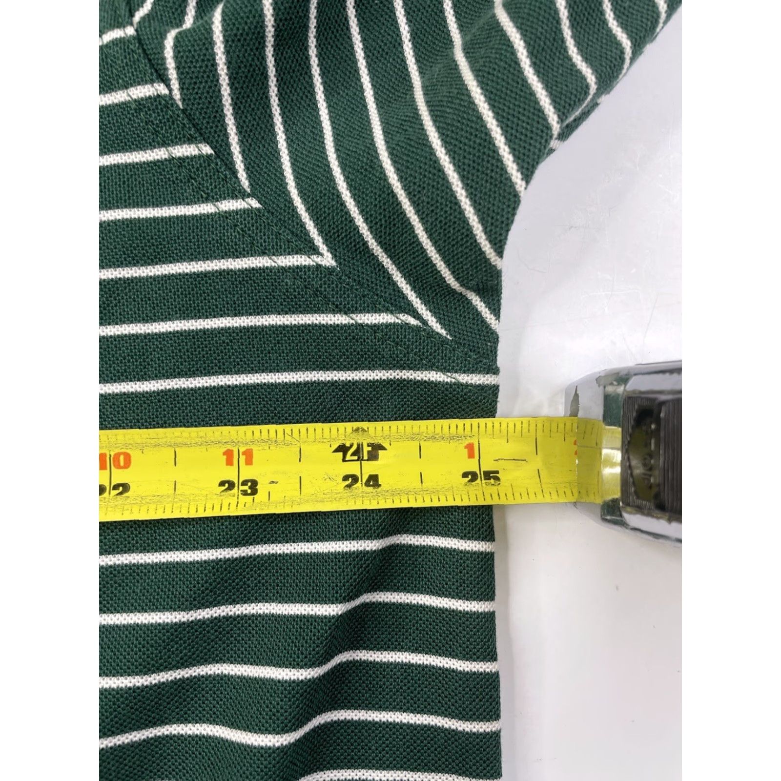 Vintage Masters Collection Polo Golf Striped Shirt Mens XL Green Regular Knit 100% Cotton Logo Short Sleeve Collared Spread Pattern Golf Size US XL / EU 56 / 4 - 6 Thumbnail