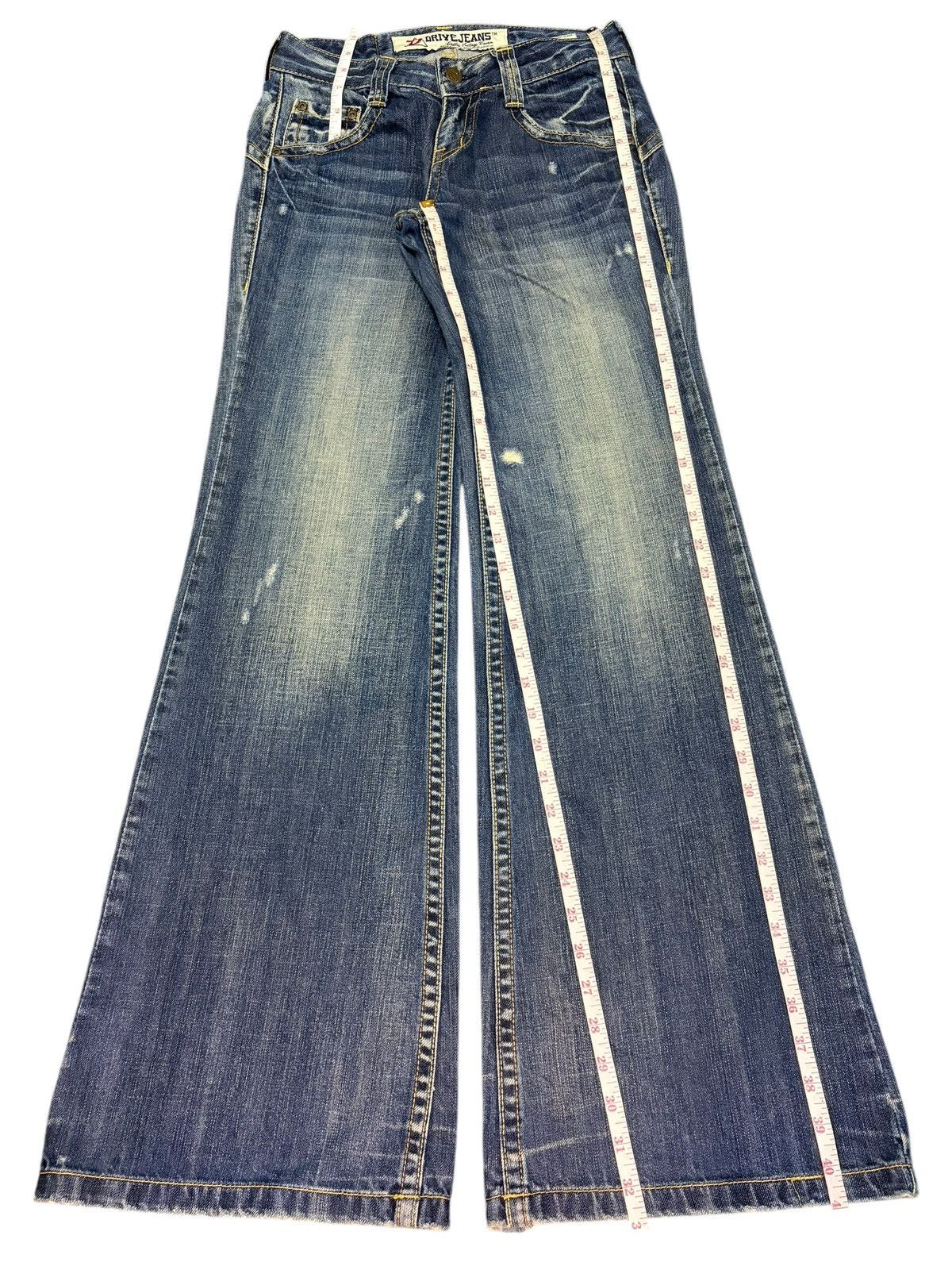 Hysteric Glamour Vintage Japanese Brand Distress Low Rise Flare Jeans Size 26" / US 2 / IT 38 - 7 Thumbnail