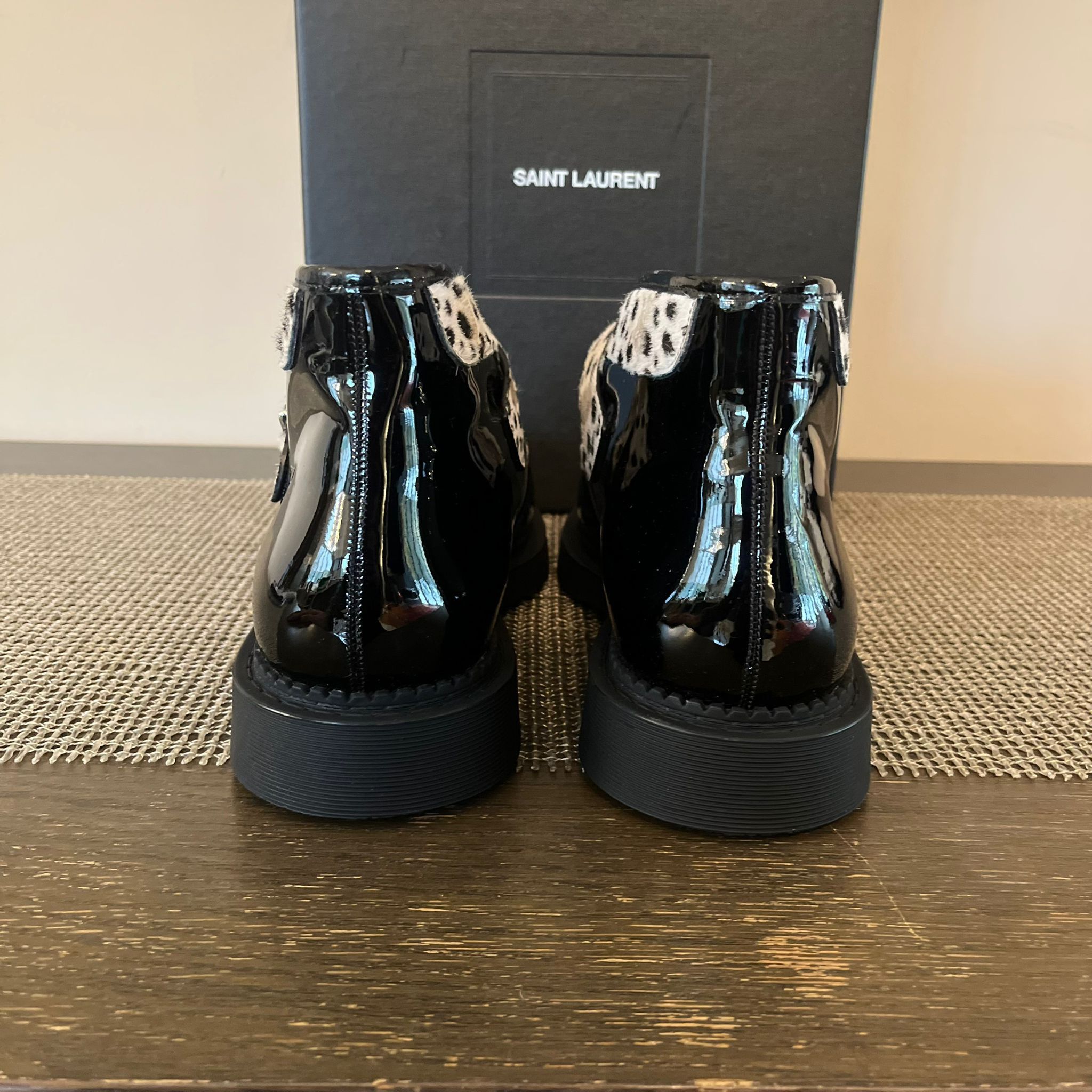 Saint Laurent Paris Teddy 10 Buckled Boots in Patent Black Size US 11 / EU 44 - 12 Thumbnail