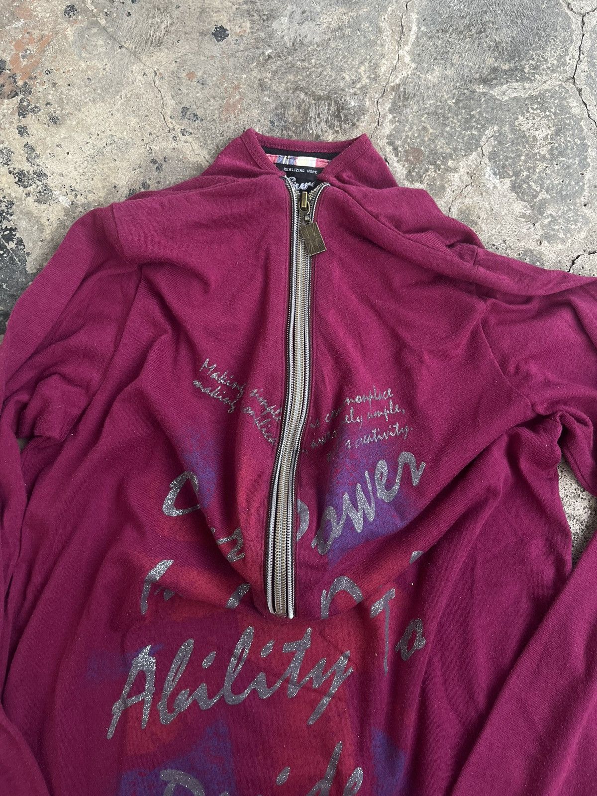 If Six Was Nine × Japanese Brand × Le Grande Bleu (L.G.B.) JAPANESE EUROYAL POEM ZIPPER UP LONGSLEEVE PUNK GOTHIC STYLE Size US M / EU 48-50 / 2 - 4 Thumbnail
