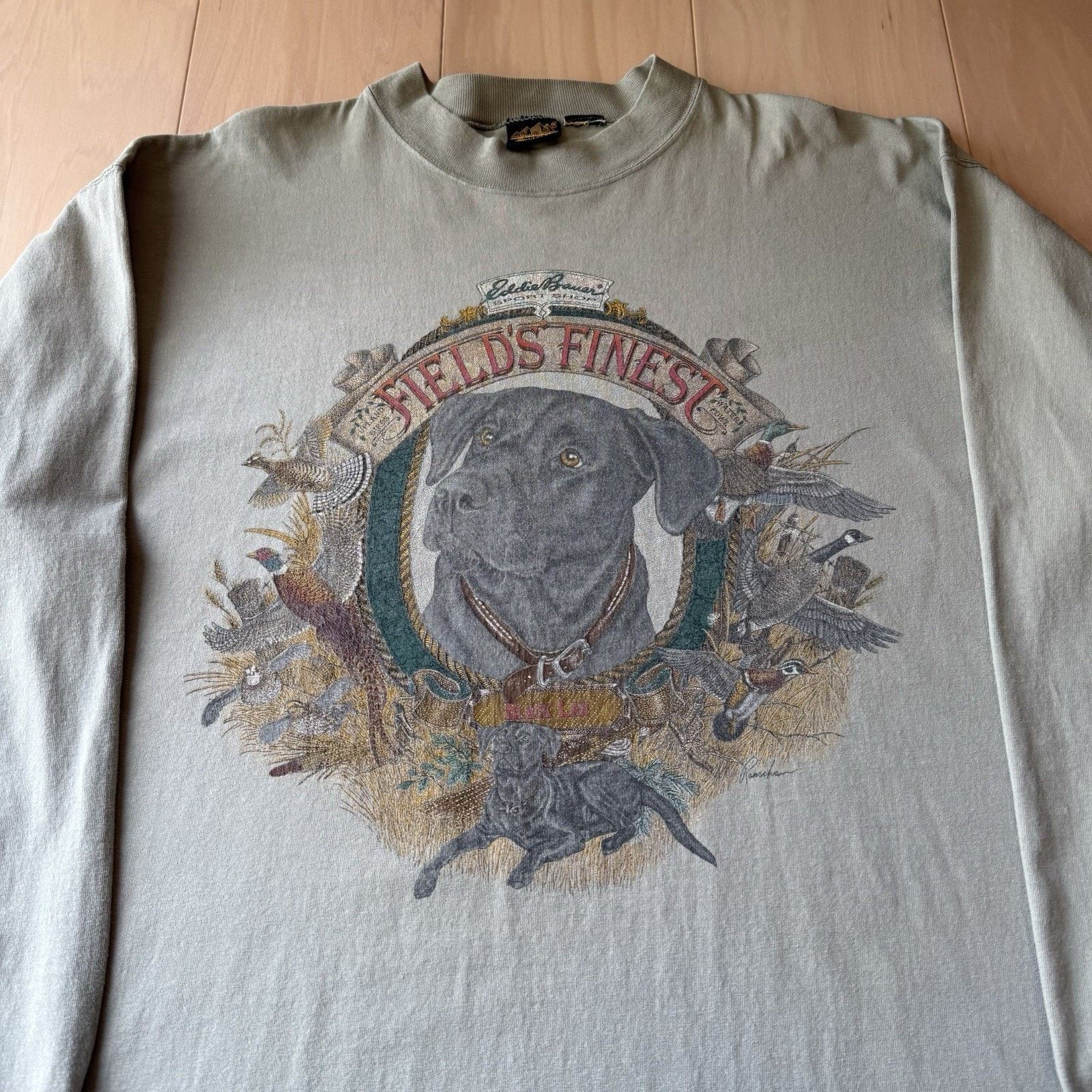 Eddie Bauer Vintage Eddie Bauer Shirt Green 90s Long Sleeve Dog Fields Size US XXL / EU 58 / 5 - 3 Thumbnail