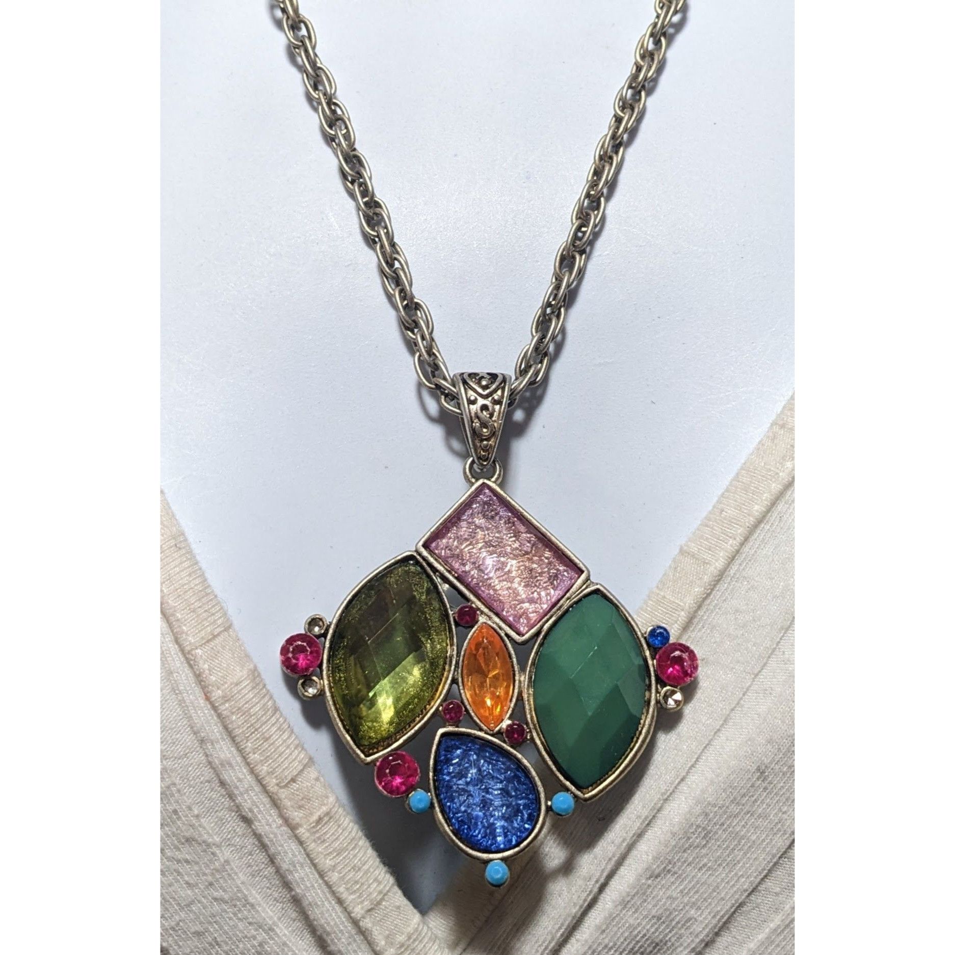 Other Rainbow Multi-Stone Pendant Necklace Size ONE SIZE - 7 Thumbnail