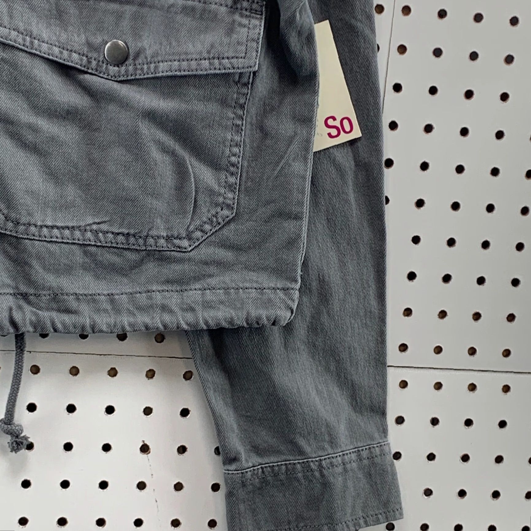Vintage VINTAGE NEW SO Brand Canvas Cropped Drop Shoulder Utility Jacket Gray Womens L NWT 0 Size L / US 10 / IT 46 - 7 Thumbnail