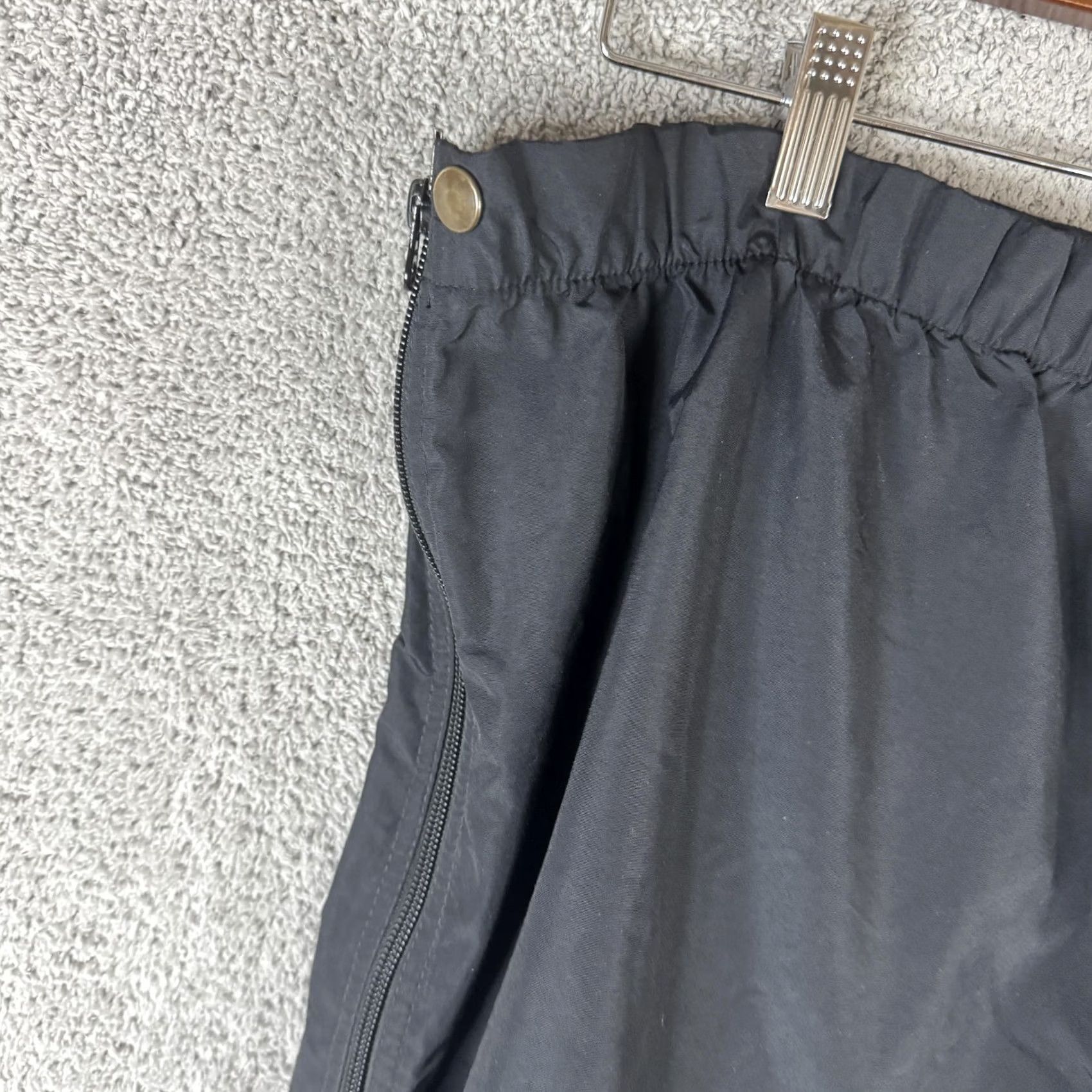 Vintage L.L.Bean Rain Pants Mens 2XLT Black Nylon Water Resistant Zip Side Hiking Pants Weather Resistant Outdoorsmen Trekking Size US 39 - 2 Thumbnail