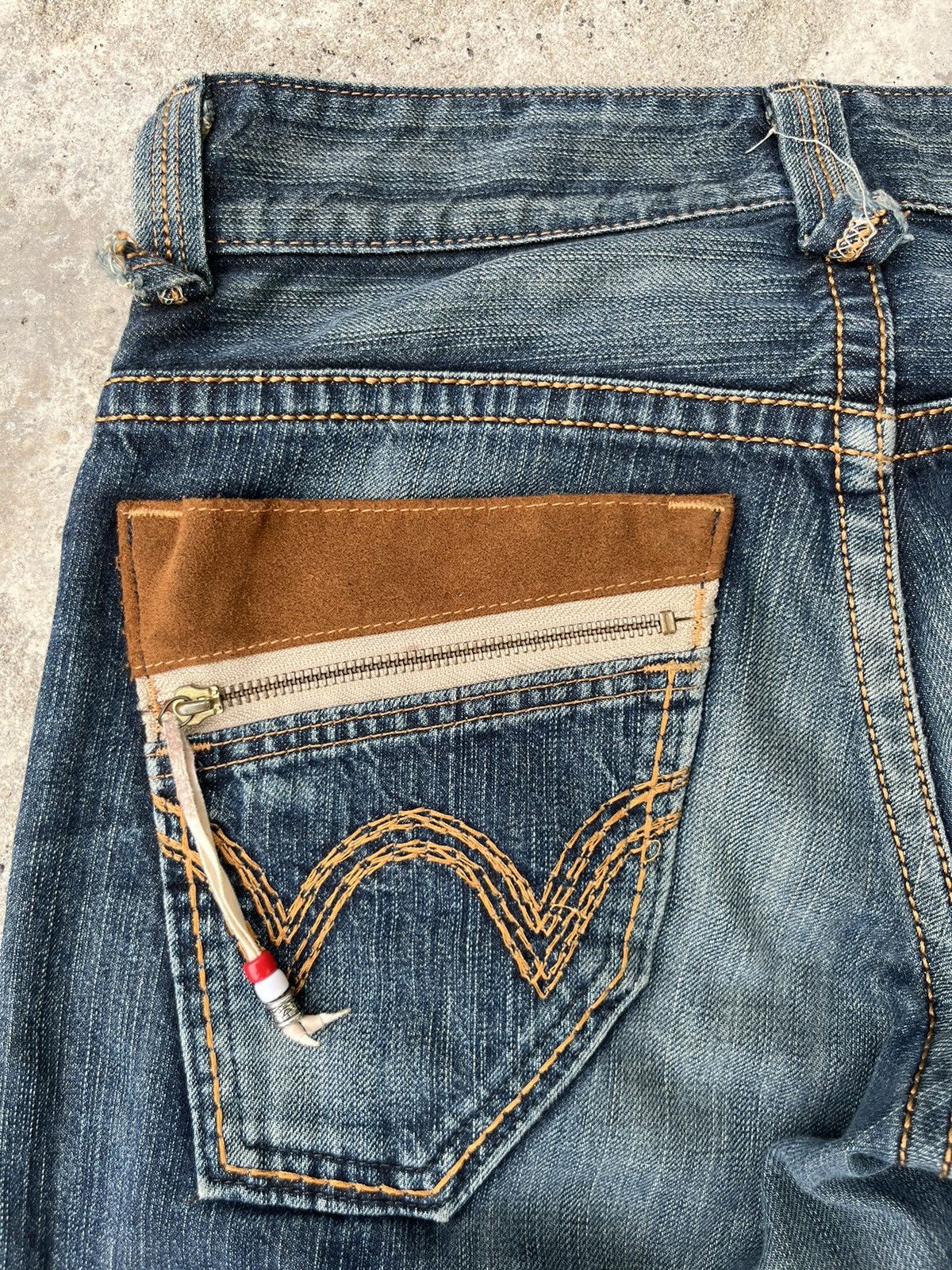 Edwin Rare Edwin XU Regular Distressed Denim Jeans Size US 30 / EU 46 - 14 Thumbnail