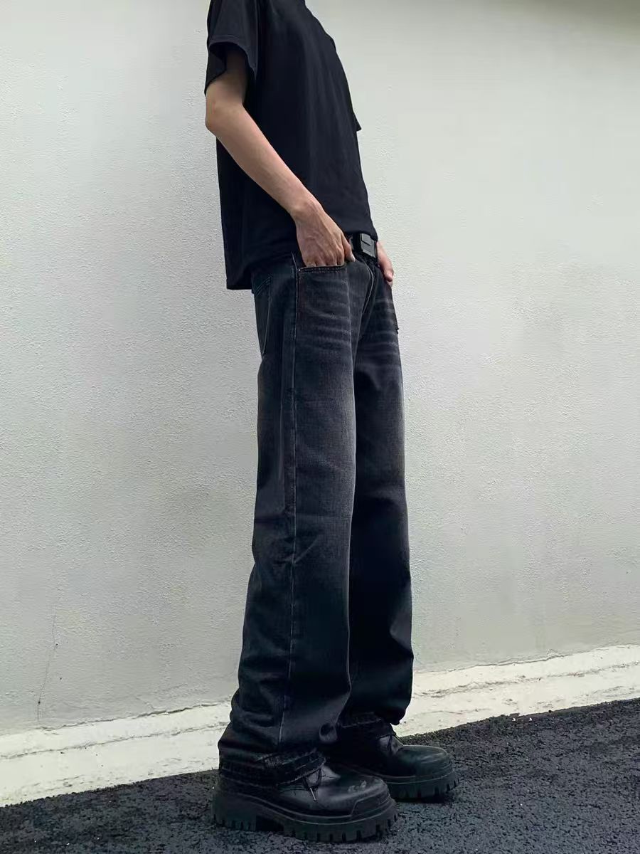 Japanese Brand × Jean Retro high street straight baggy casual jeans Size US 33 - 2 Thumbnail