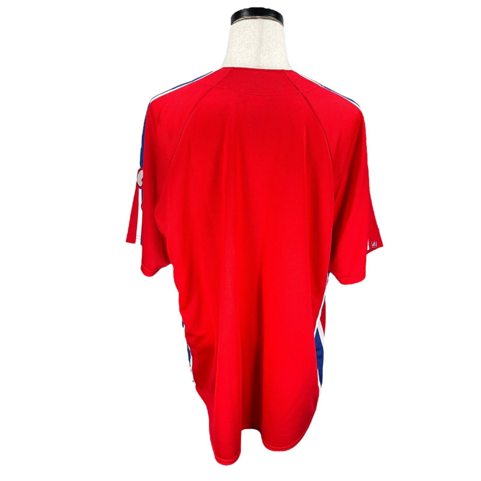 Majestic Majestic Philadelphia Phillies Jersey Mens XL Red Blue White Size US XL / EU 56 / 4 - 4 Thumbnail