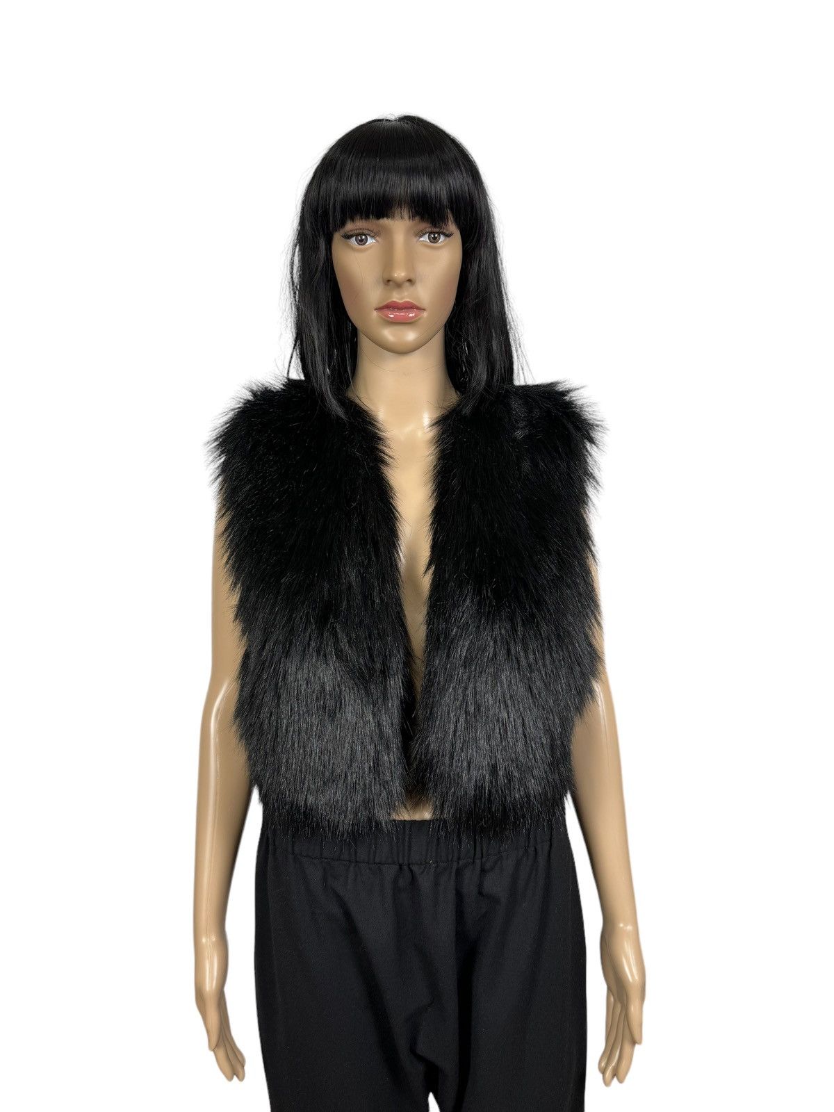 Jimmy Choo for H&M Faux Fur Gilet Vest size US 6