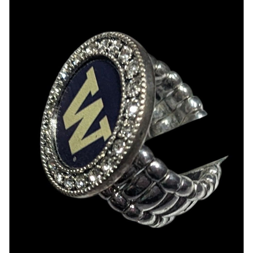 Other Washington Huskies Blue And Silver Tone Rhinestone Stretch R Size ONE SIZE - 3 Thumbnail
