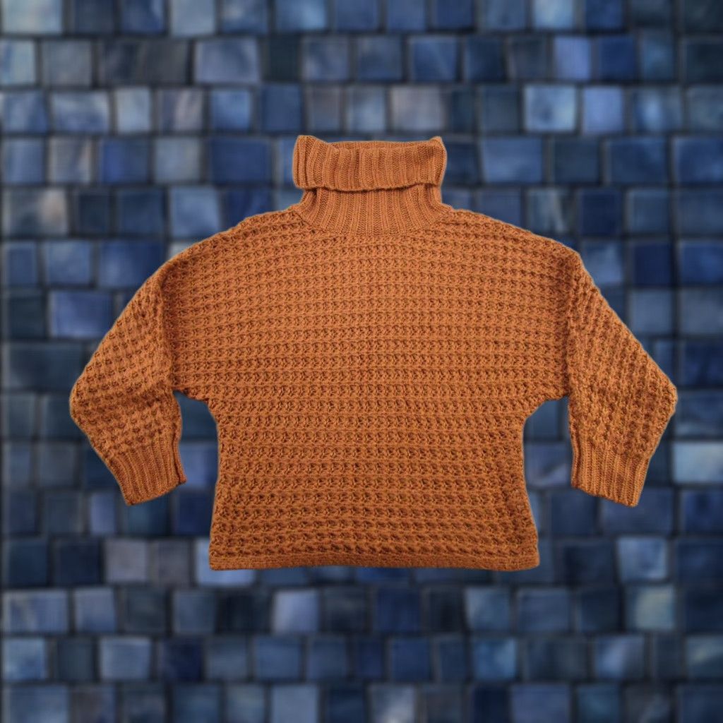 Vintage New In Sweater Pullover Turtleneck Womens Size M Brown Acrylic Knit Long Sleeve Casual Winter, Fall Pullover Womens (Mens) Size M / US 6-8 / IT 42-44 - 1 Thumbnail
