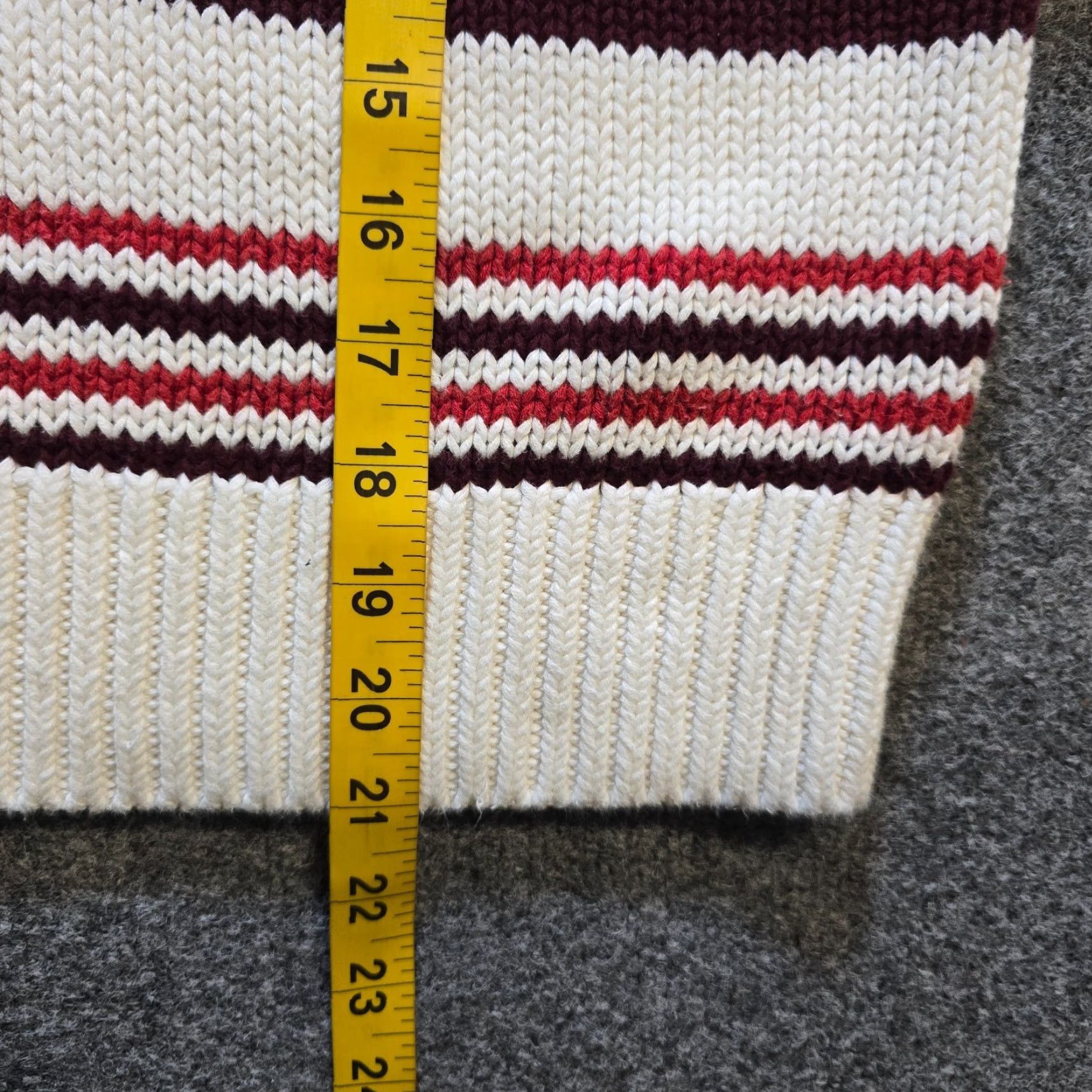 Madewell Madewell Sweater Top Womens Size Large White Red Striped Turtleneck Boxy Casual Shirt Size L / US 10 / IT 46 - 6 Thumbnail