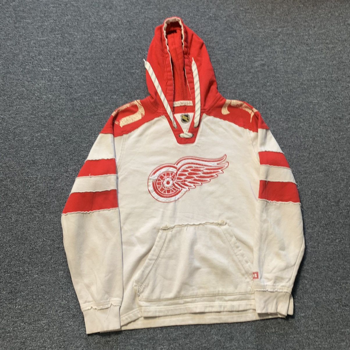 NHL Vintage 90s Detroit Redwings Embroidered logo nhl hoodie y2k Size US M / EU 48-50 / 2 - 2 Thumbnail