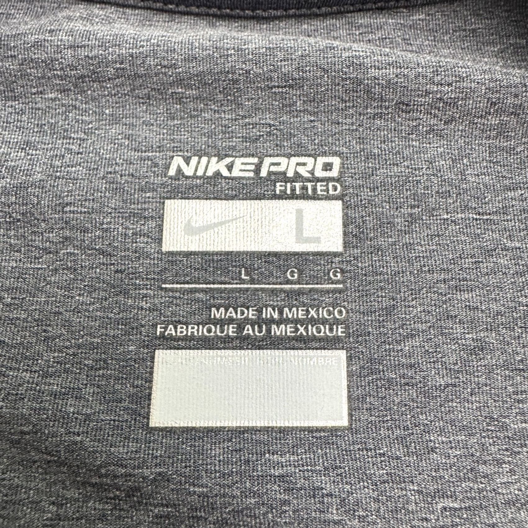 Nike Nike Pro Fitted Performance Active Long Sleeve T-Shirt Mens Large Gray Crew Tee Size US L / EU 52-54 / 3 - 6 Thumbnail