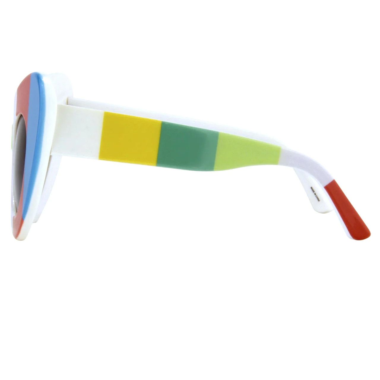 Jeremy Scott Jeremy Scott Sunglasses Cat Eye Multicoloured Bars and Grey Size ONE SIZE - 6 Thumbnail