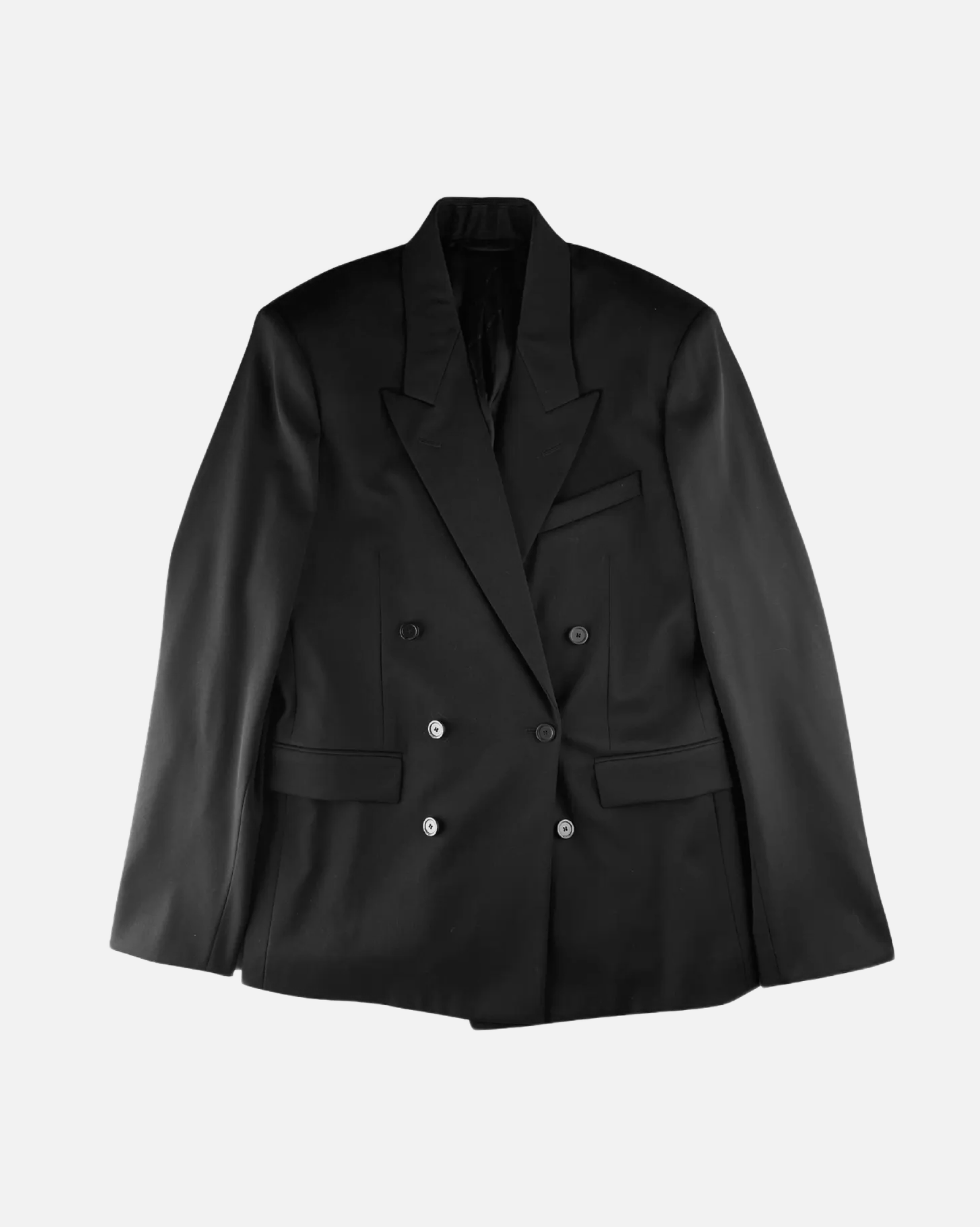 Balenciaga Balenciaga Black 2020 Runway Double Breasted Blazer Size 50S - 1 Thumbnail