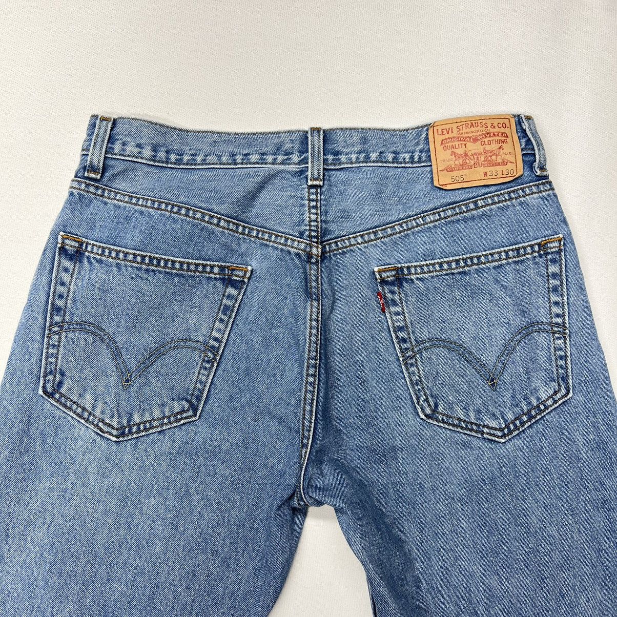 Levi's Levis 505 Jeans Regular Fit Straight Blue Pants Denim Y2K Size US 33 - 11 Thumbnail