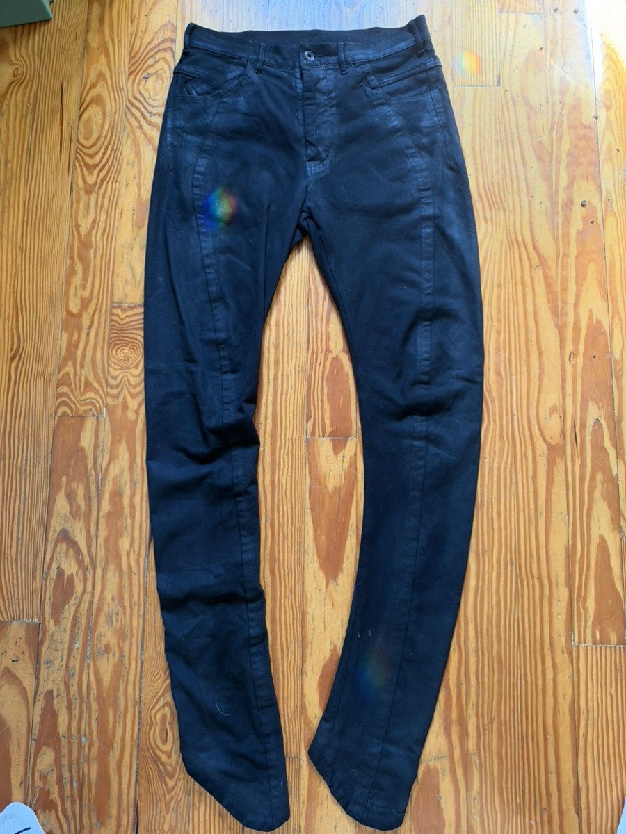 Julius JULIUS_7 FW14 [glitch;] Black Coated Knit Denim Jeans | Grailed