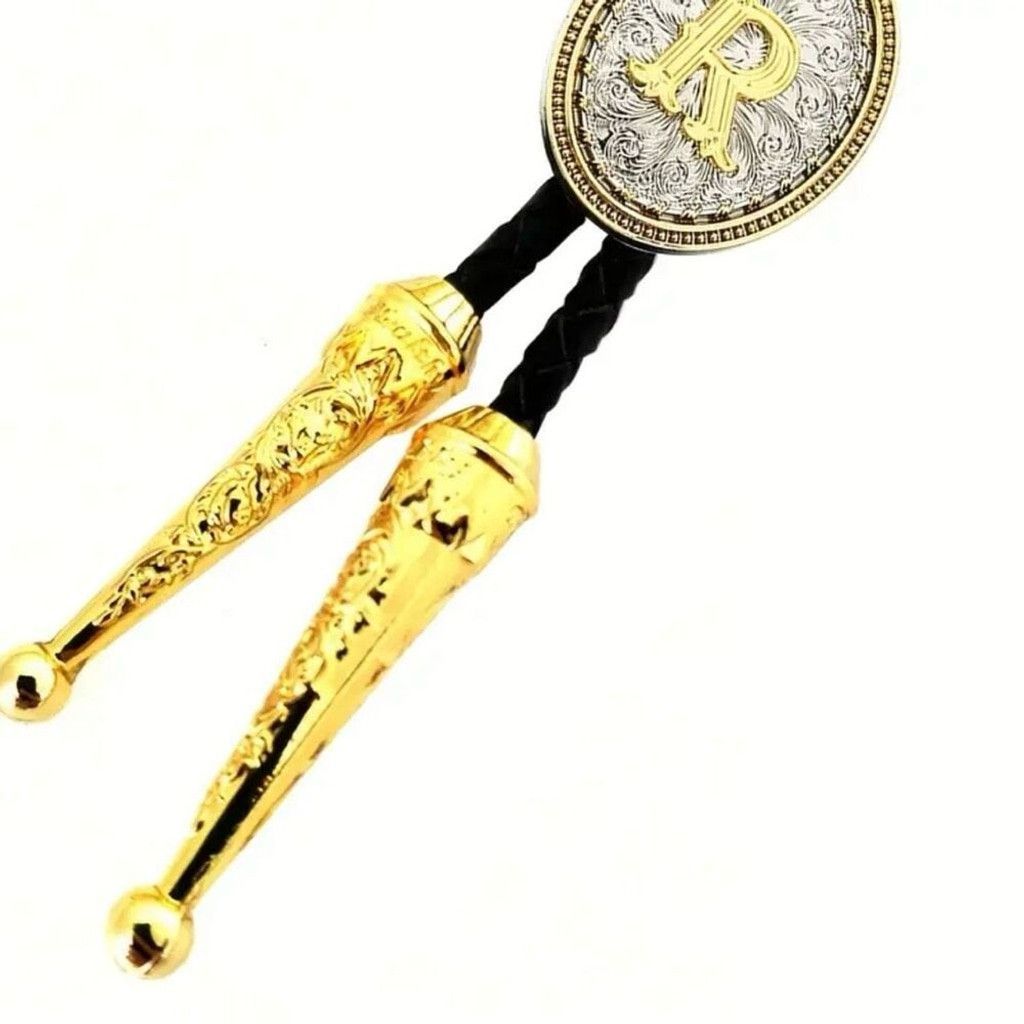 Other Bolo Tie Initial R Mens Casual Western Cowboy Accessory Size ONE SIZE - 6 Thumbnail