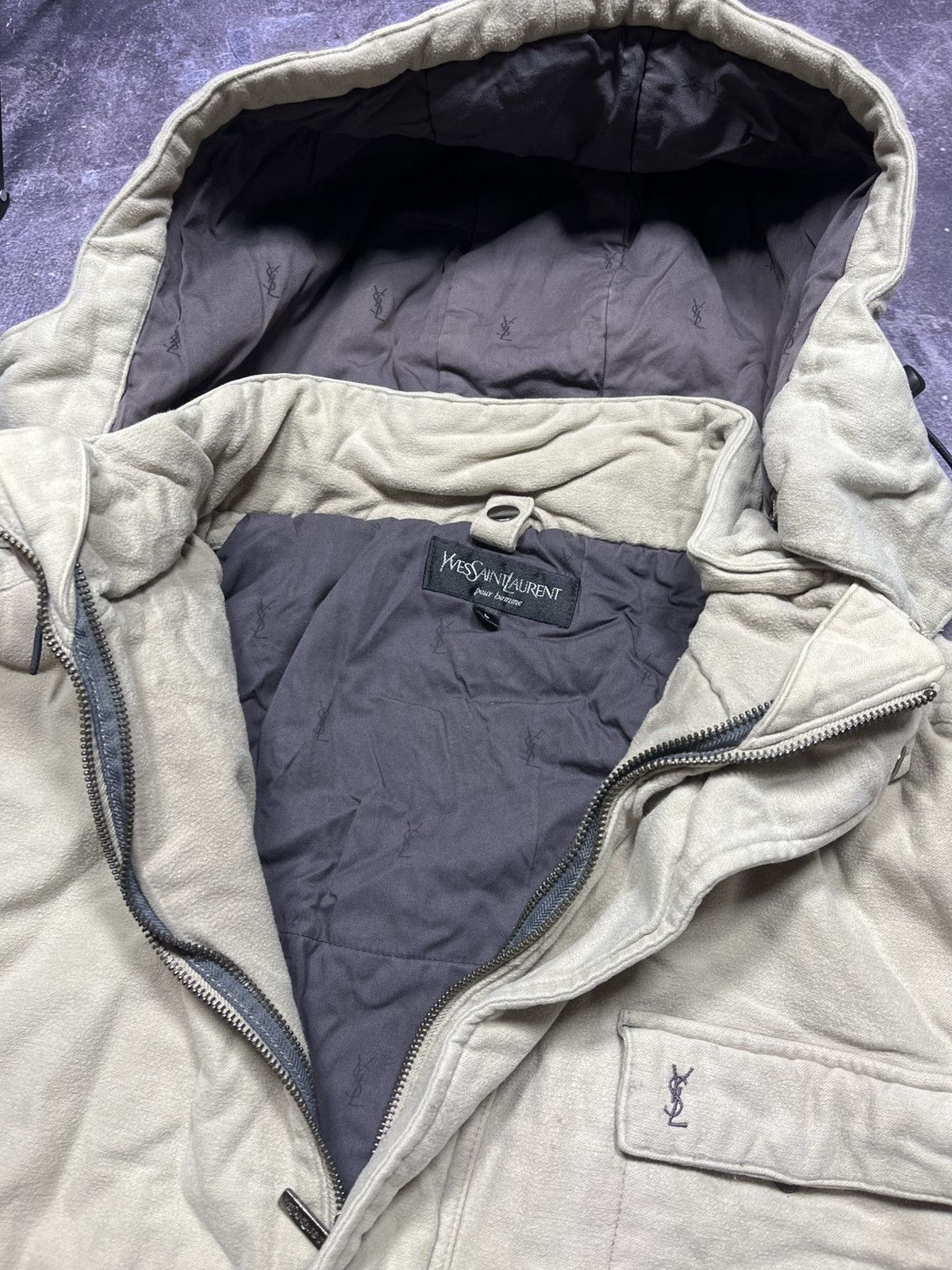 Yves Saint Laurent Yves Saint Laurent YSL Vintage jacket beige hood Parka Size US L / EU 52-54 / 3 - 12 Thumbnail