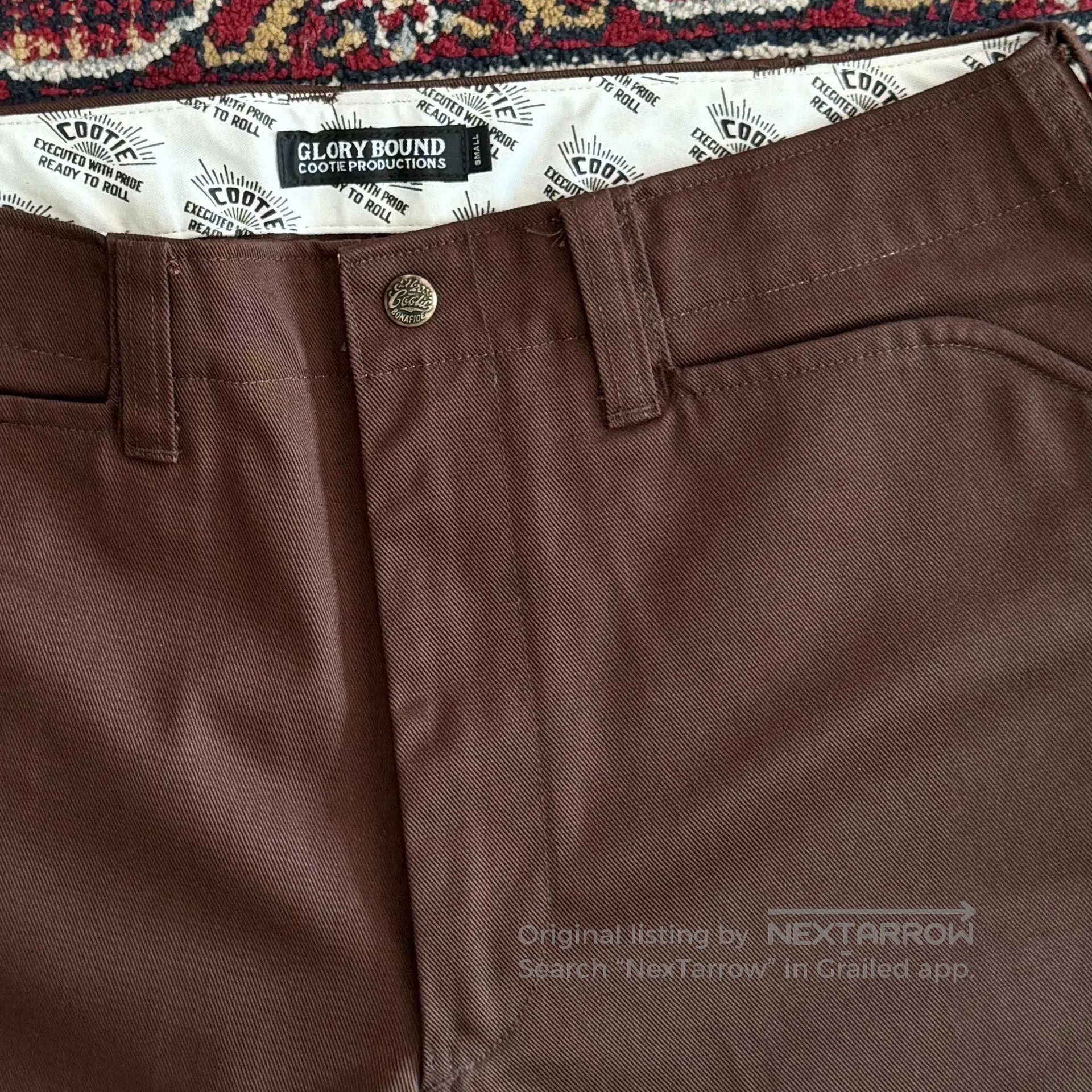 Japanese Brand COOTIE PRODUCTIONS Brown Cargo Pants. Size US 32 / EU 48 - 3 Thumbnail