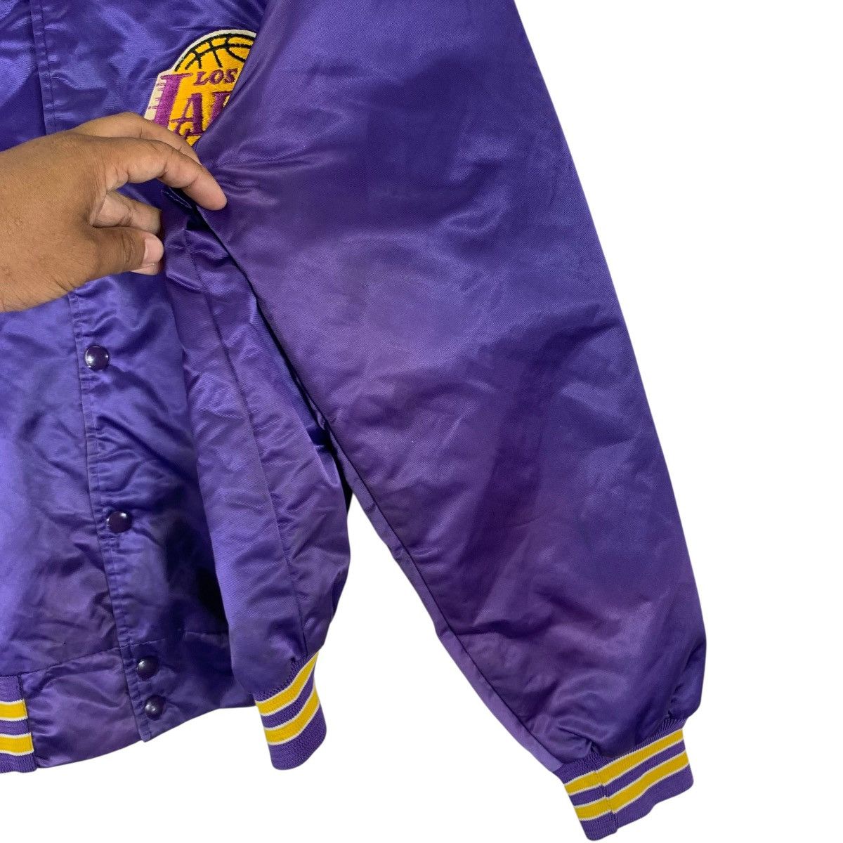 NBA VINTAGE LOS ANGELES LAKERS NBA VARSITY SATIN JACKET Size US M / EU 48-50 / 2 - 7 Thumbnail