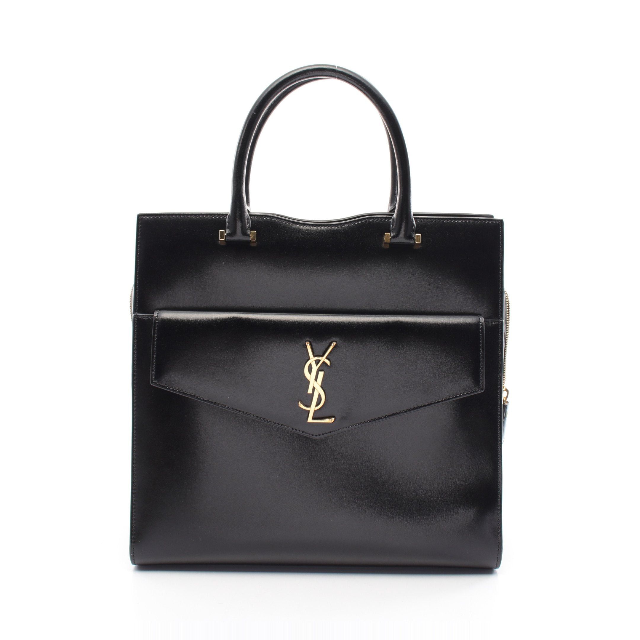 Yves Saint Laurent Yves Saint Laurent Uptown Handbag Leather Black Size ONE SIZE - 1 Thumbnail