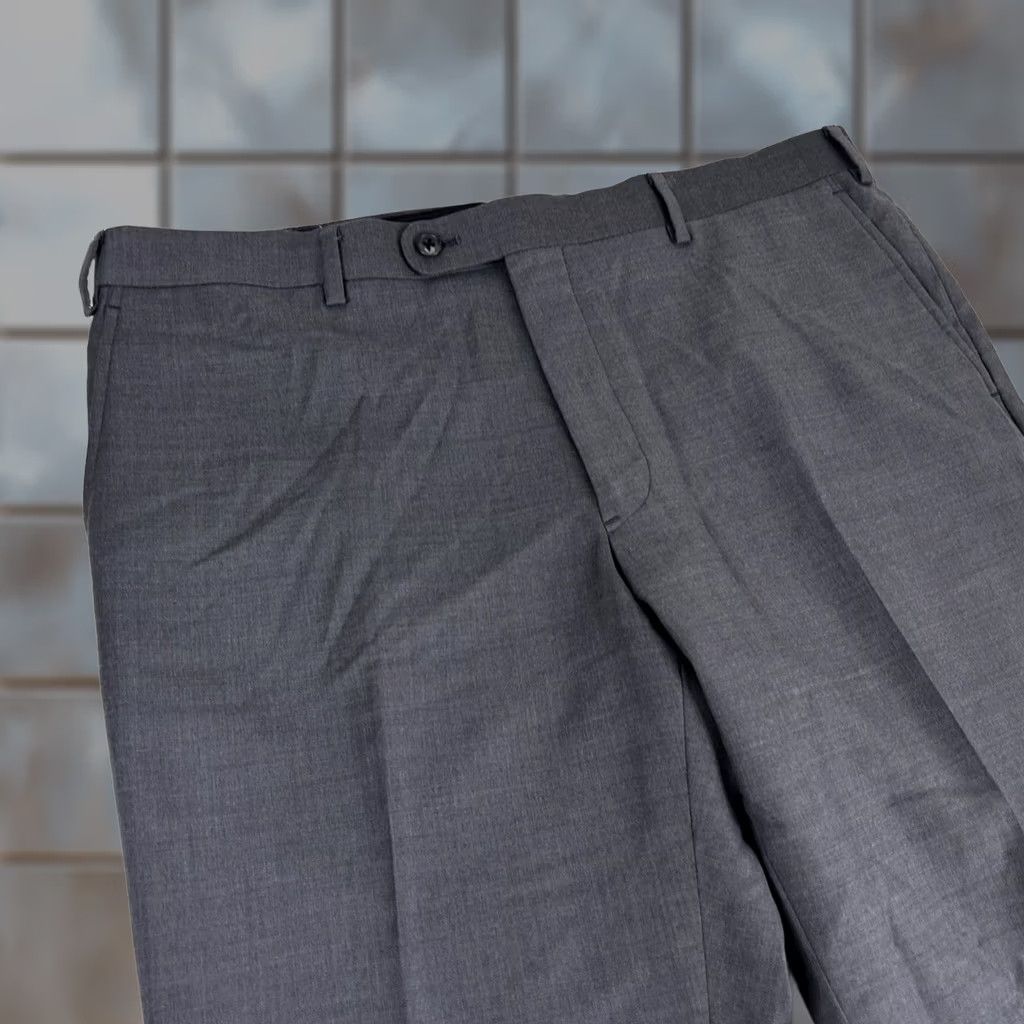 John Varvatos John Varvatos USA Pants 37 x 29 Wool Flat Front Gray Formal Dress Pants Mens Regular Inseam 29 Dress Pants Gray Wool 100% Formal Size US 37 - 1 Thumbnail