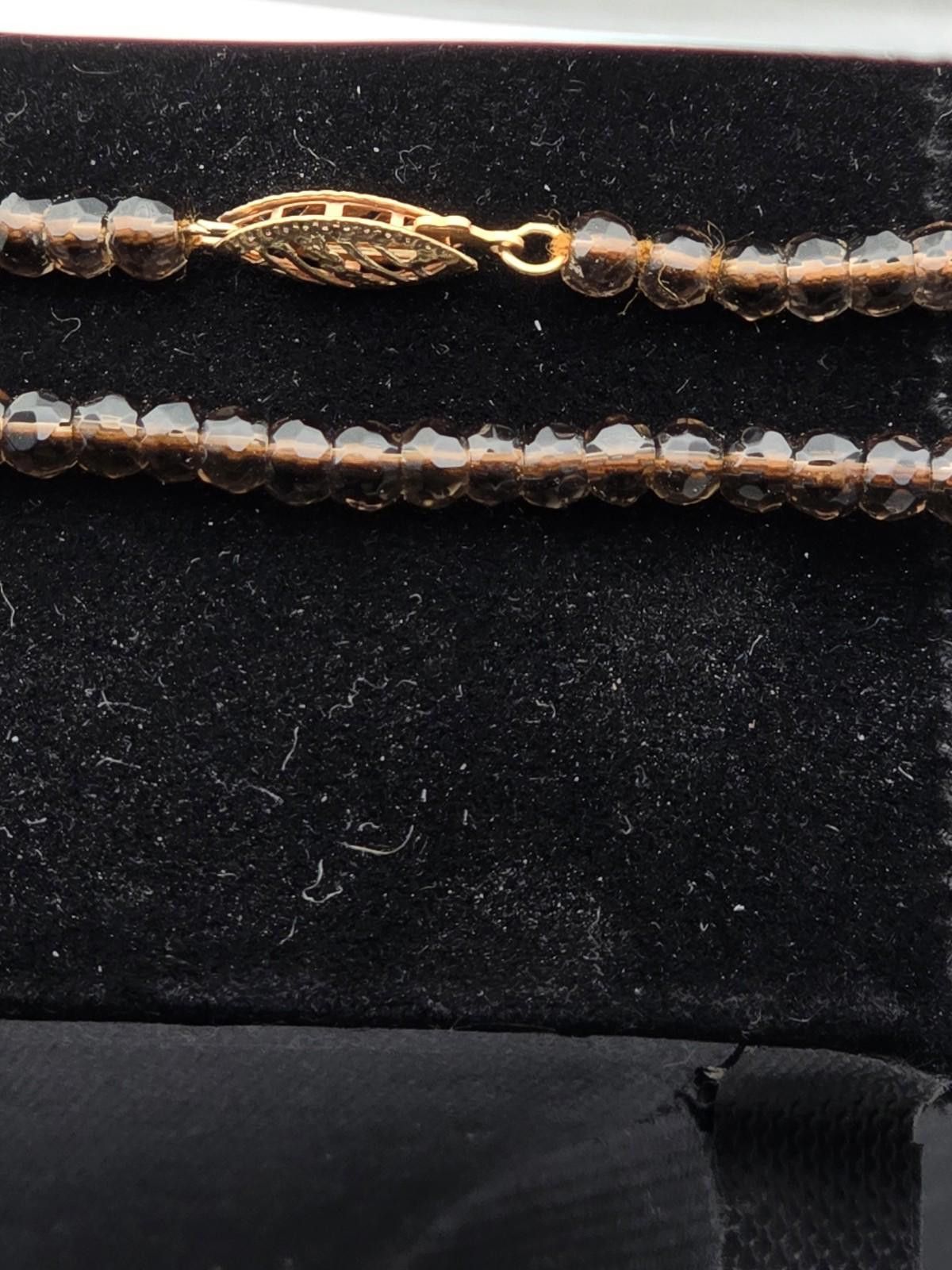 The Unbranded Brand Smoky Quartz Aquamarine Necklace 14k Gold Clasp & Spacers Size ONE SIZE - 2 Thumbnail