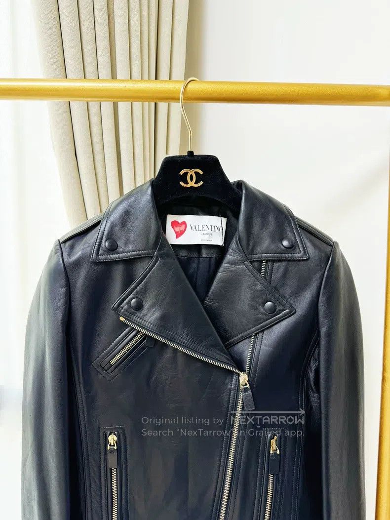 Valentino Valentino Long sleeve short leather jacket Size S / US 4 / IT 40 - 3 Thumbnail
