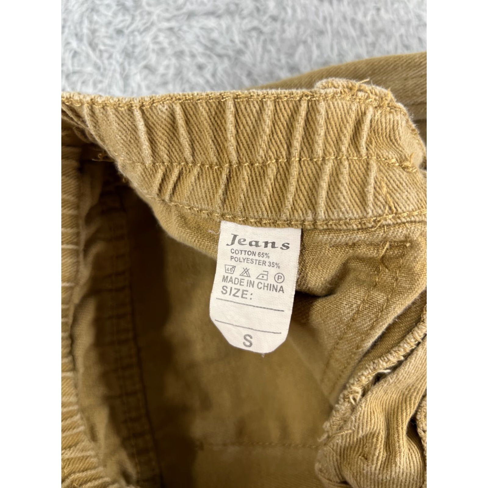 Vintage Beige Denim Jeans Womens 26x28 Straight Leg 5-Pocket Mid Rise Regular Cotton Blend Size 26" / US 2 / IT 38 - 6 Thumbnail