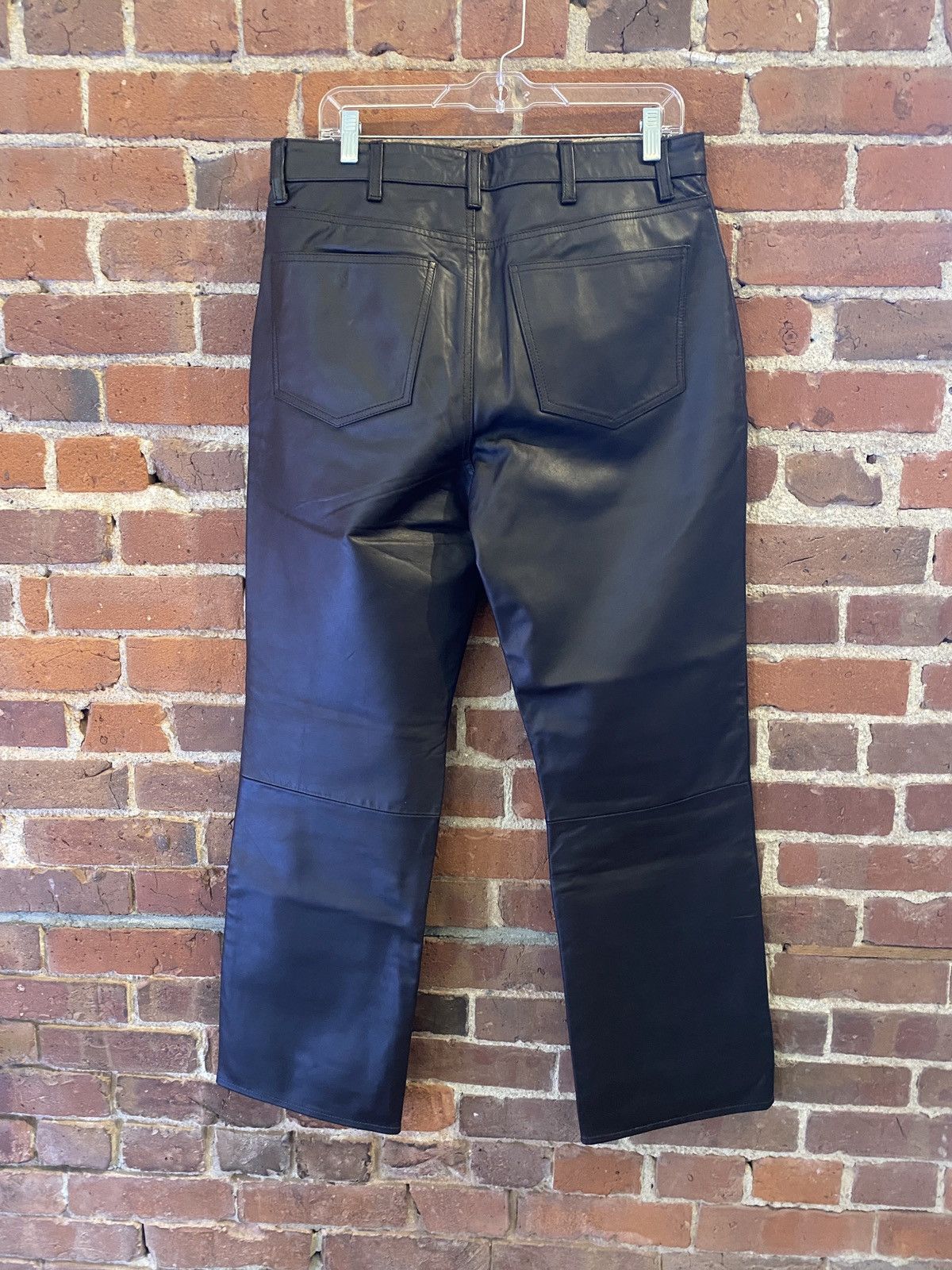 Gap × Vintage Vintage GAP brown leather pants Size US 34 / EU 50 - 2 Thumbnail