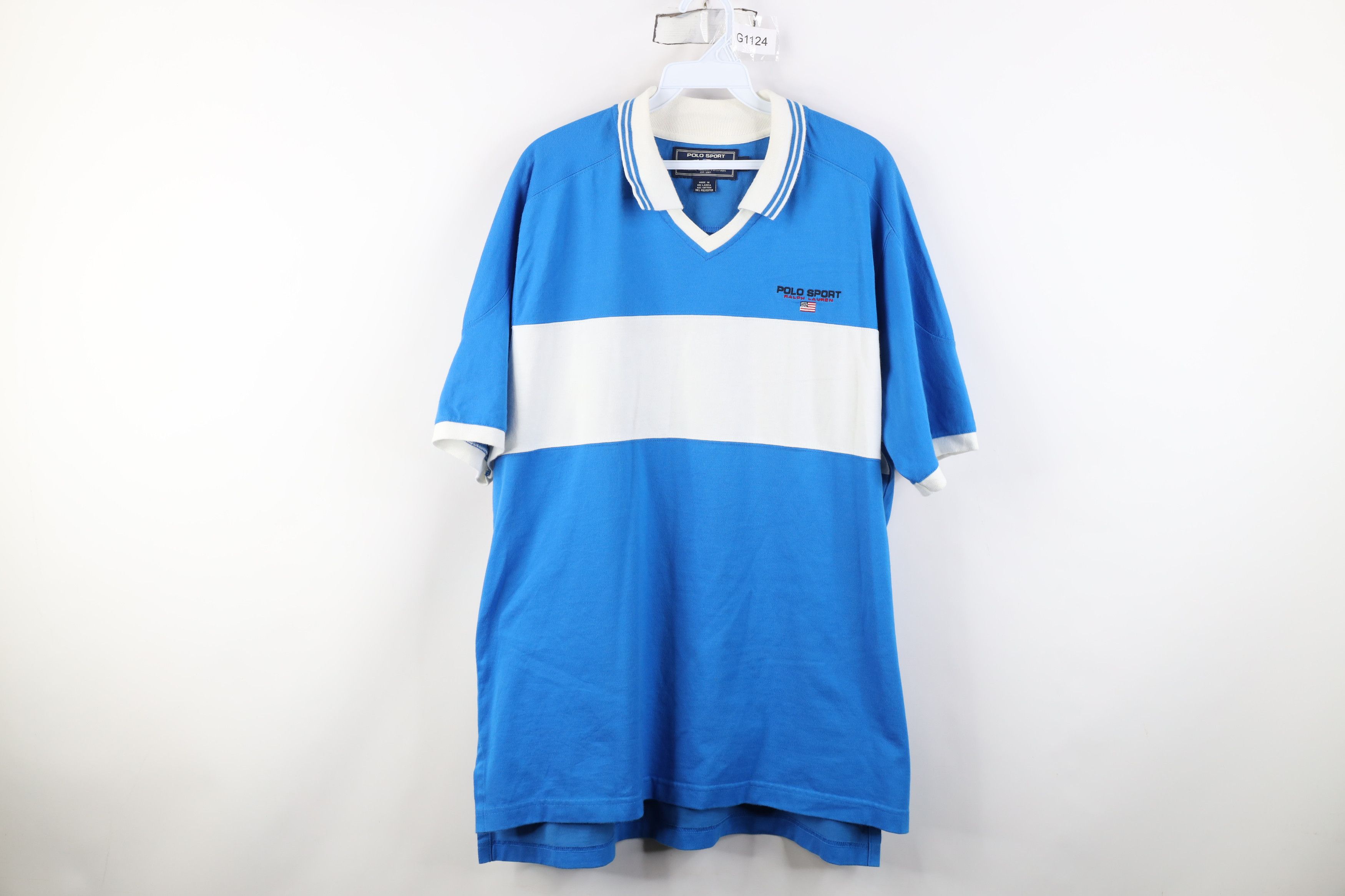 Vintage 90s Polo Sport Ralph Lauren Flag Rugby Polo Shirt