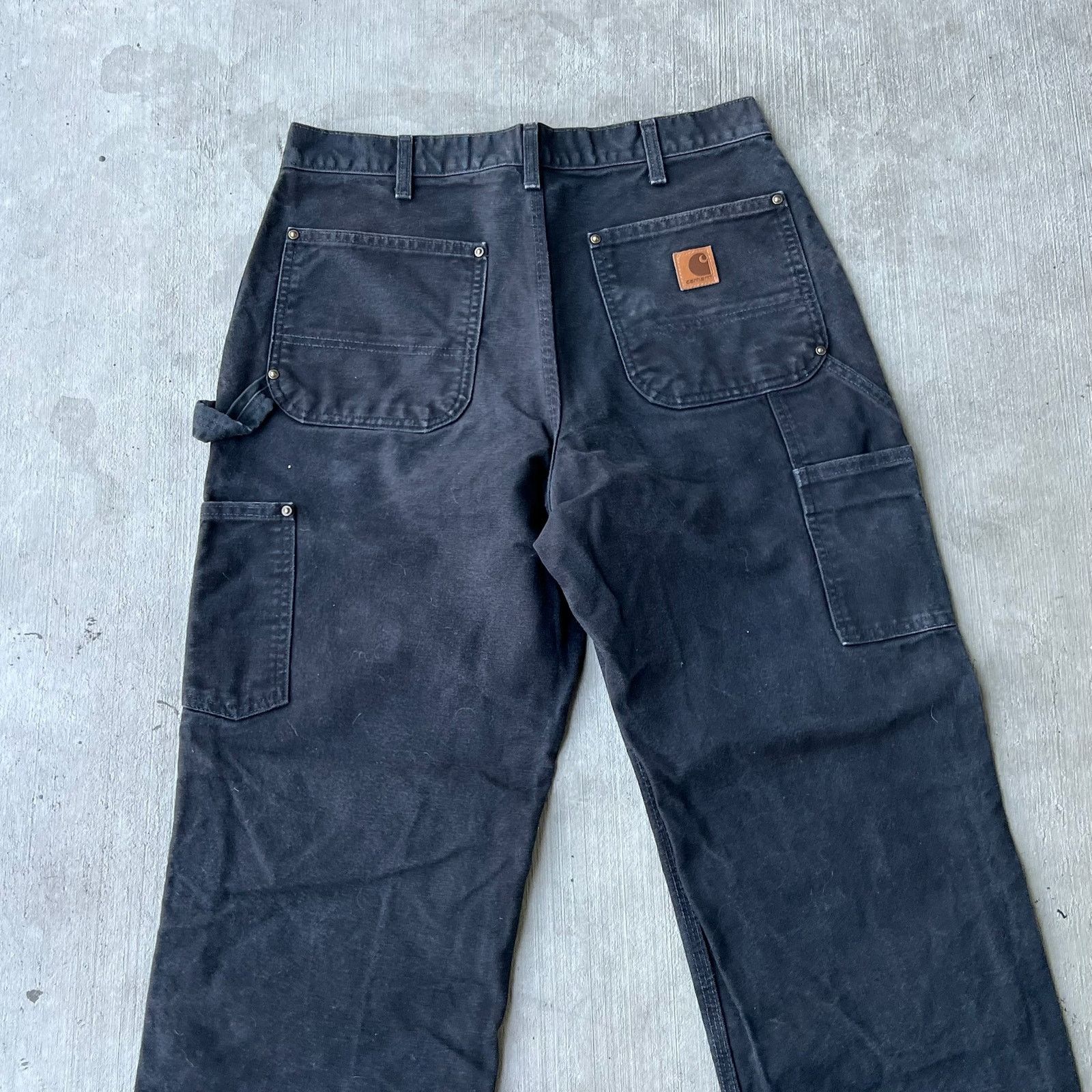 Carhartt × Vintage Carhartt faded black double knee work wear carpenter pants Size US 31 - 6 Thumbnail