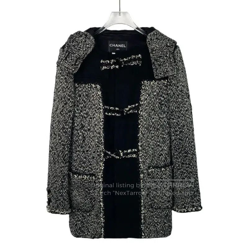 Chanel Black Wool Women's Coat .