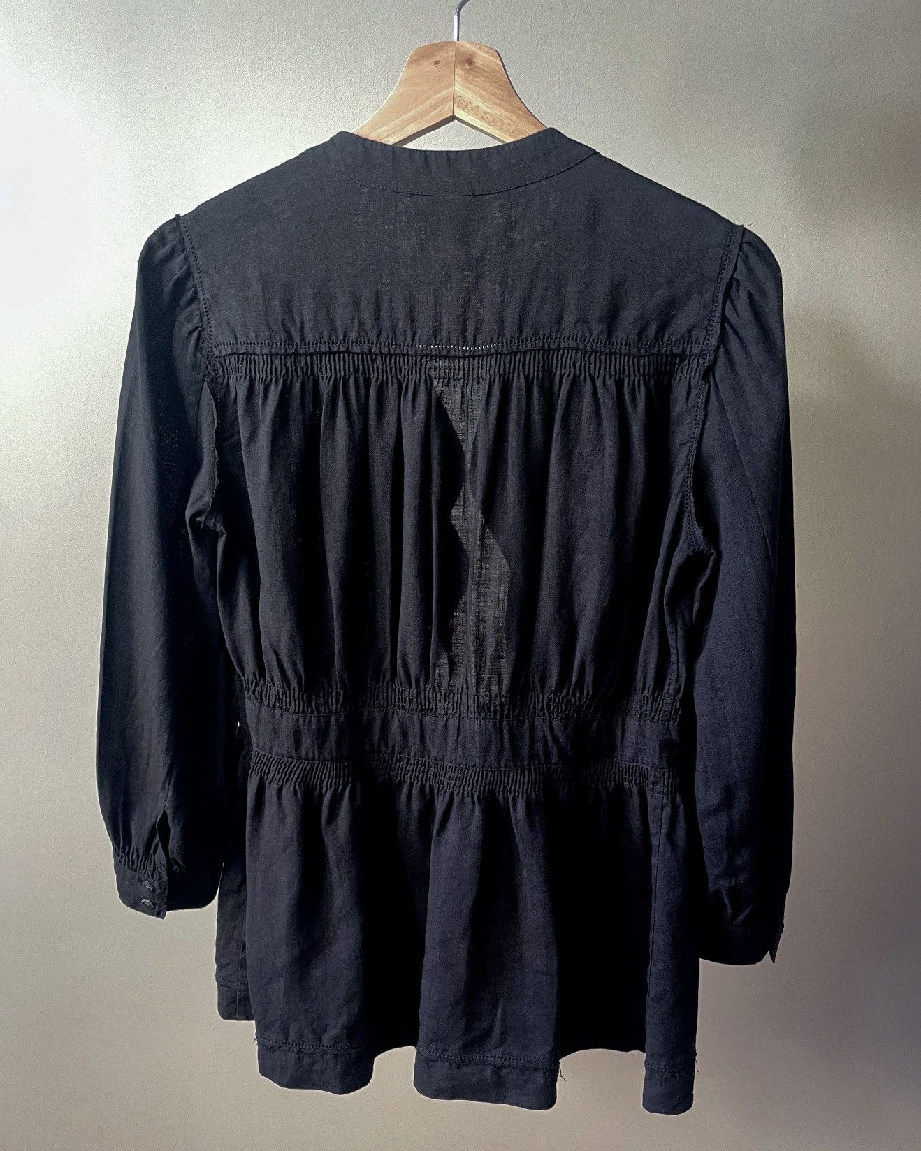 DKNY Vintage DKNY Black Linen Shirt Size S / US 4 / IT 40 - 7 Thumbnail