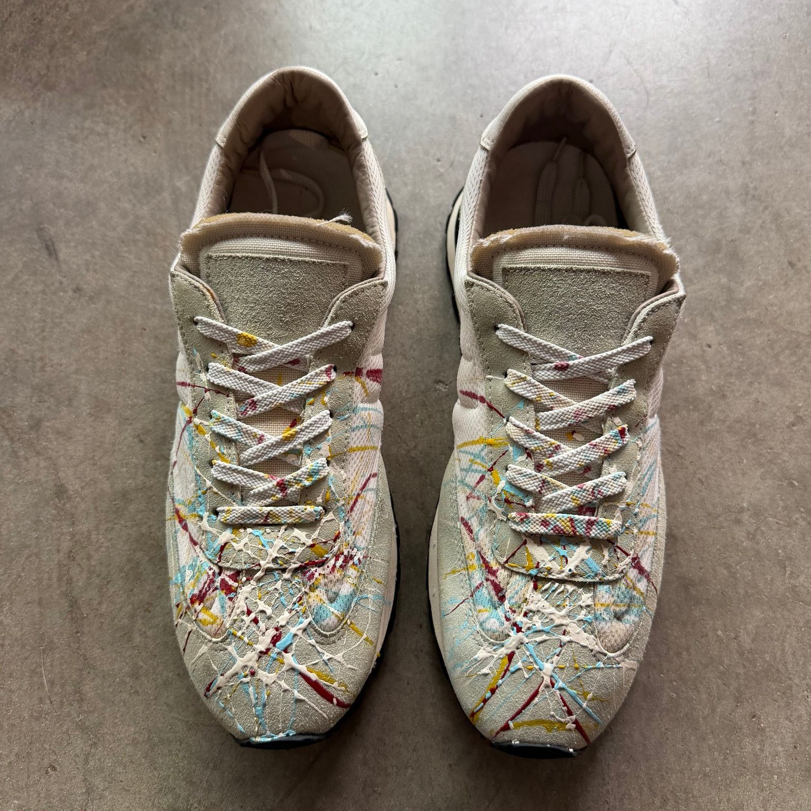 Maison Margiela Maison Margiela Panelled Retro Runner Splatter Sneakers Size US 8 / EU 41 - 4 Thumbnail