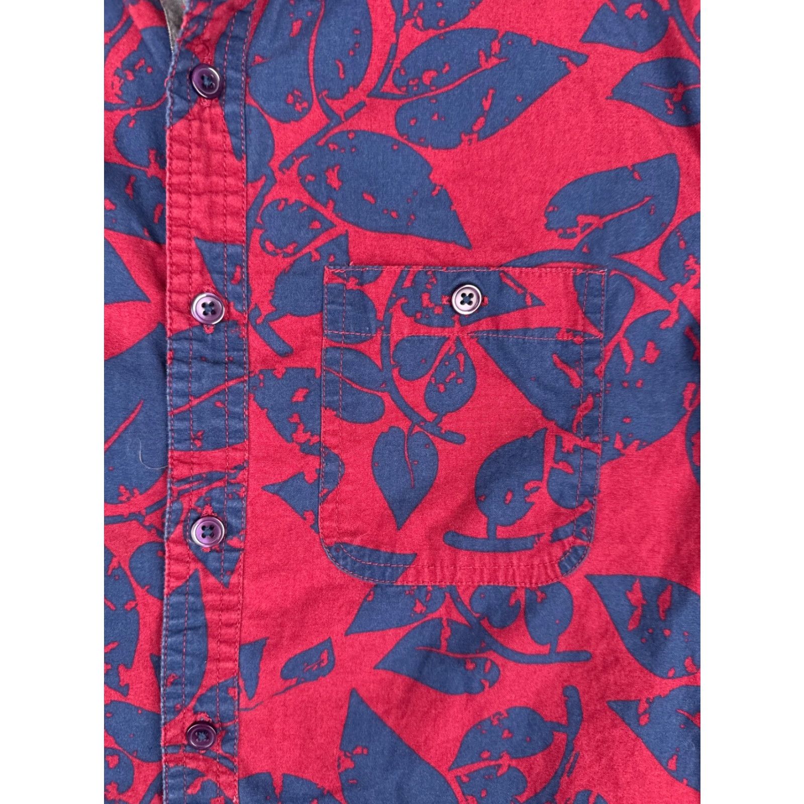 21 Men 21 MEN Men's Hawaiian Shirt Cotton Button-Up Short Sleeve XS Pink Floral Mens Size US XS / EU 42 / 0 - 6 Thumbnail